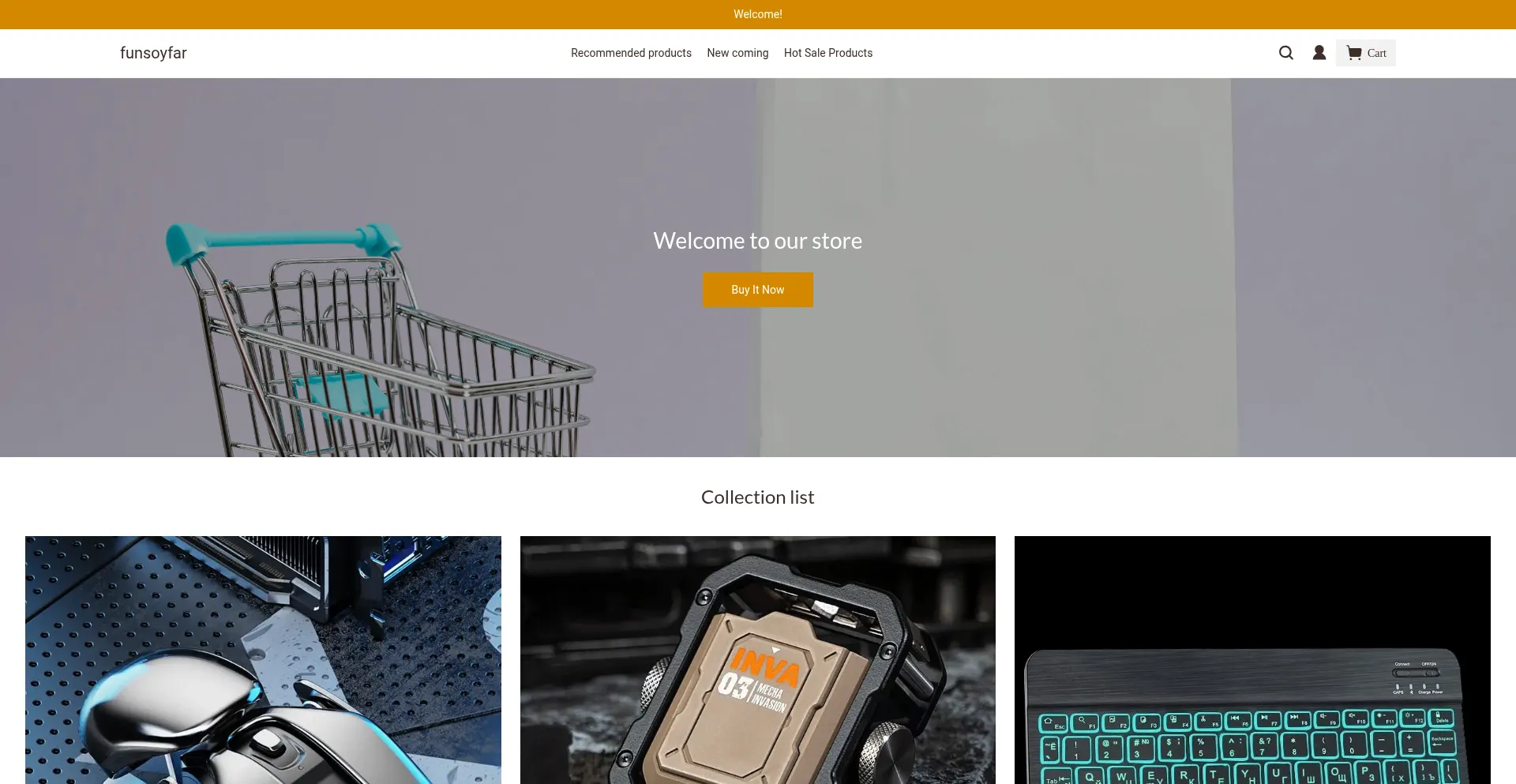 Website screenshot of Funsoyfar.com