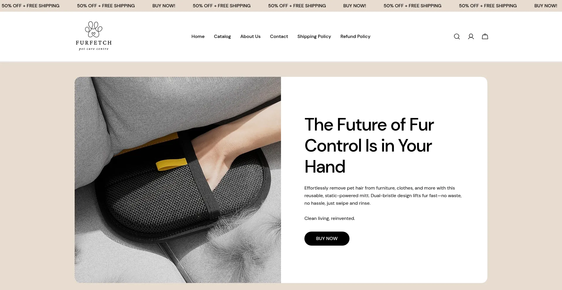 Website screenshot of Furfetch.shop