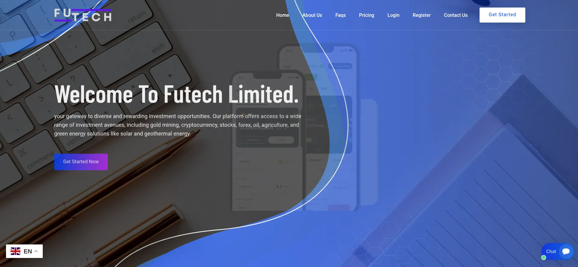 Website screenshot of Futechltd.com
