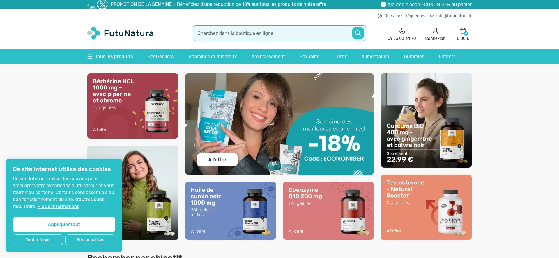 Website screenshot of Futunatura.fr