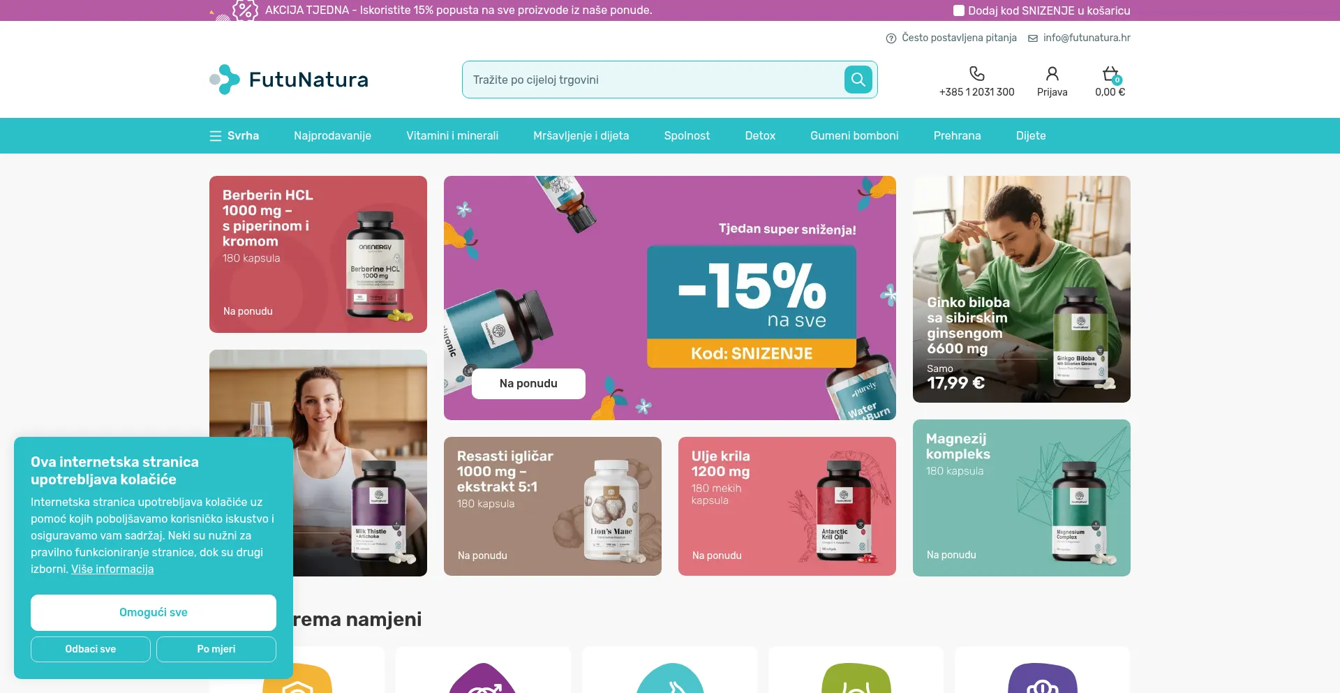 Website screenshot of Futunatura.hr