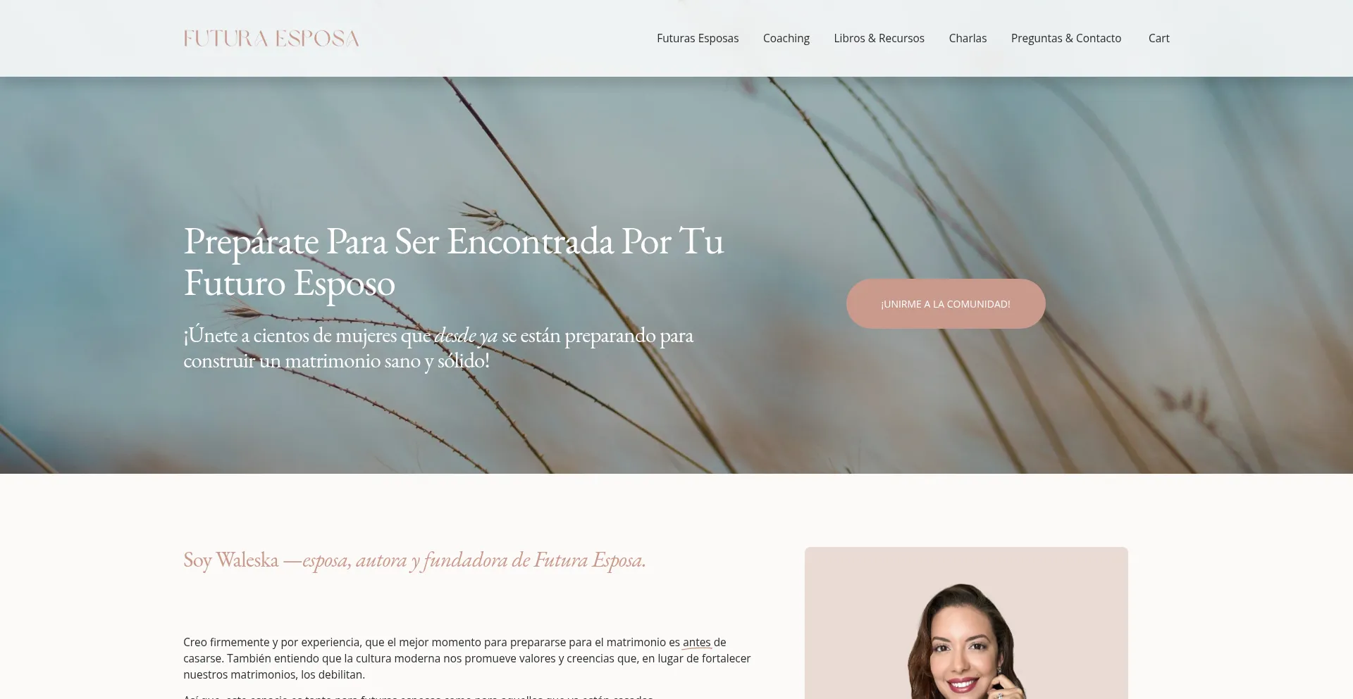 Website screenshot of Futuraesposa.com