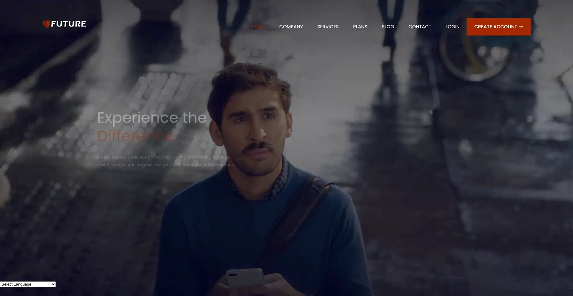 Website screenshot of Futuretradex.org