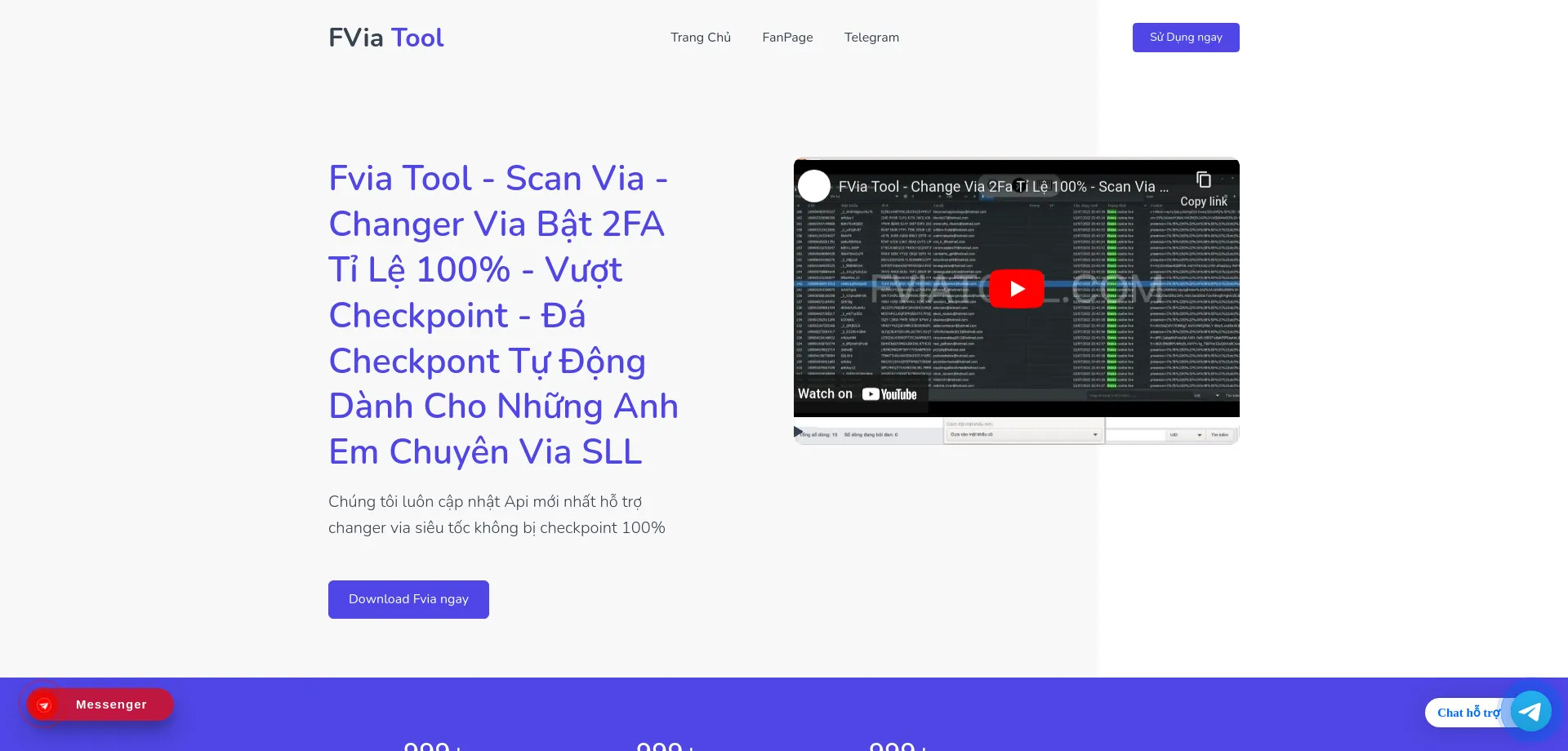 Website screenshot of Fvia.id.vn