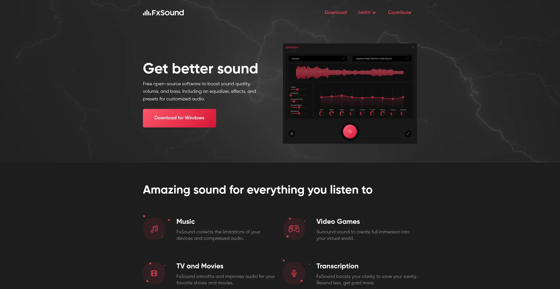 Fxsound.com Screenshot