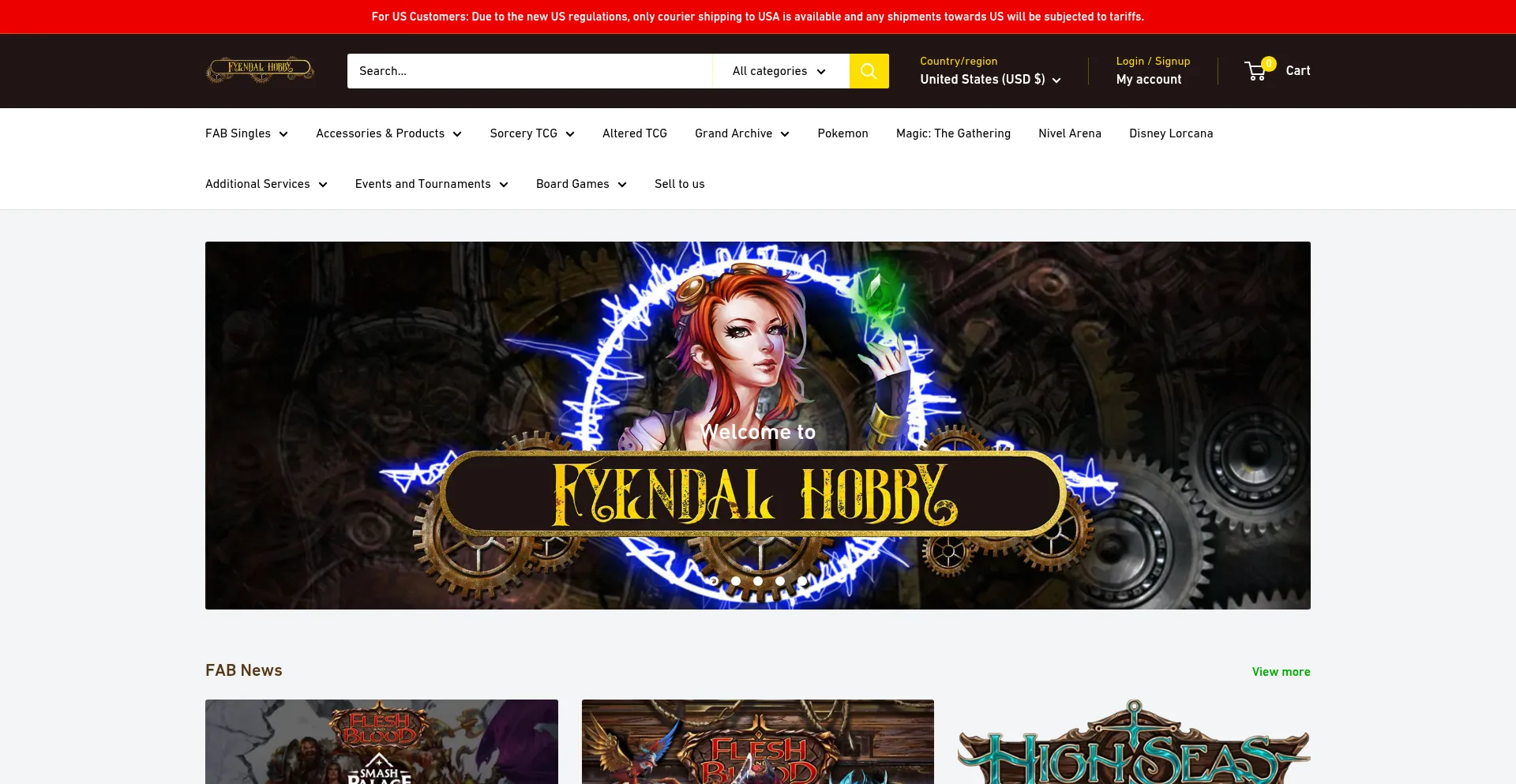 Website screenshot of Fyendalhobby.com