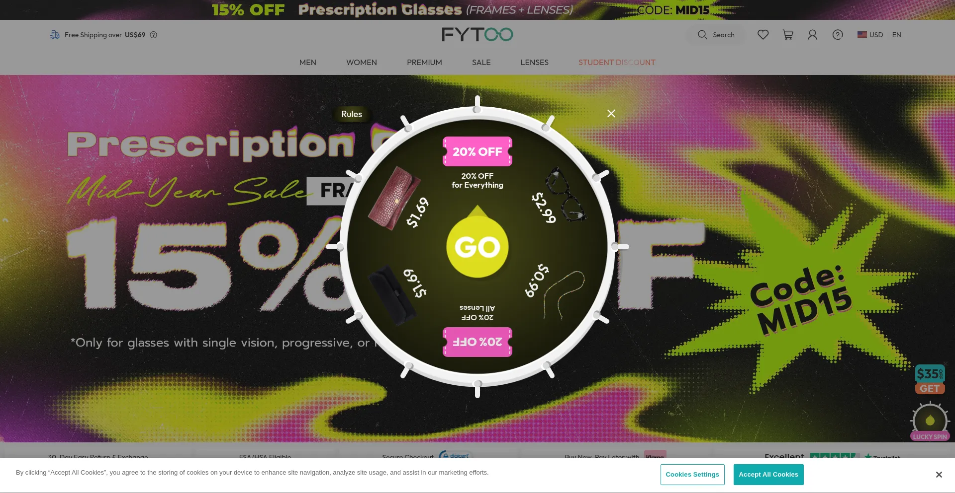 Website screenshot of Fytoo.com