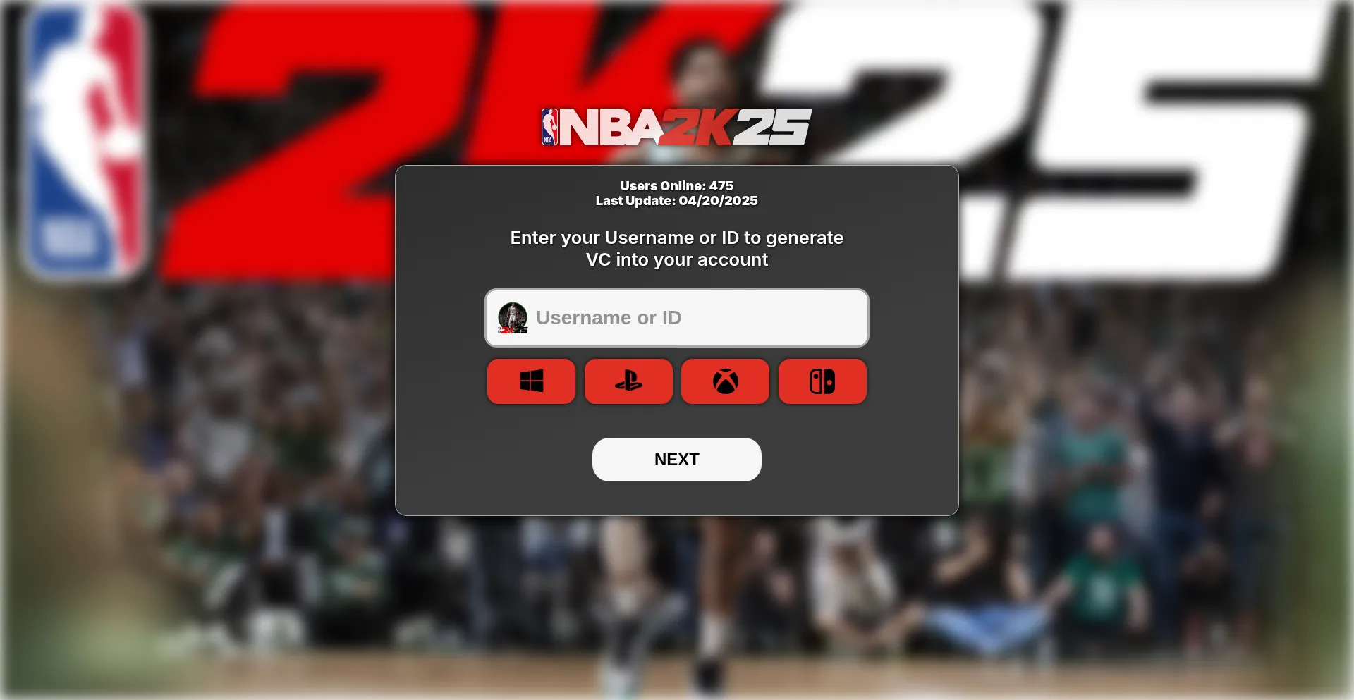 Website screenshot of G4me.io