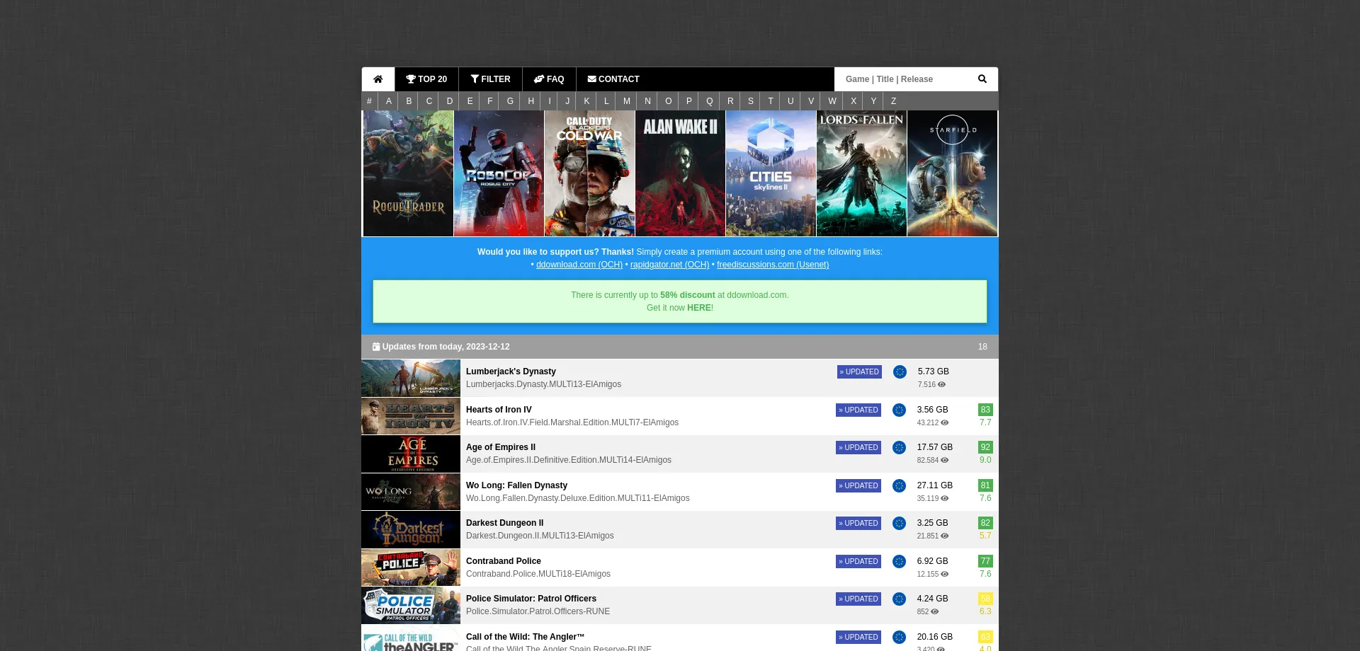 Website screenshot of G4u.to