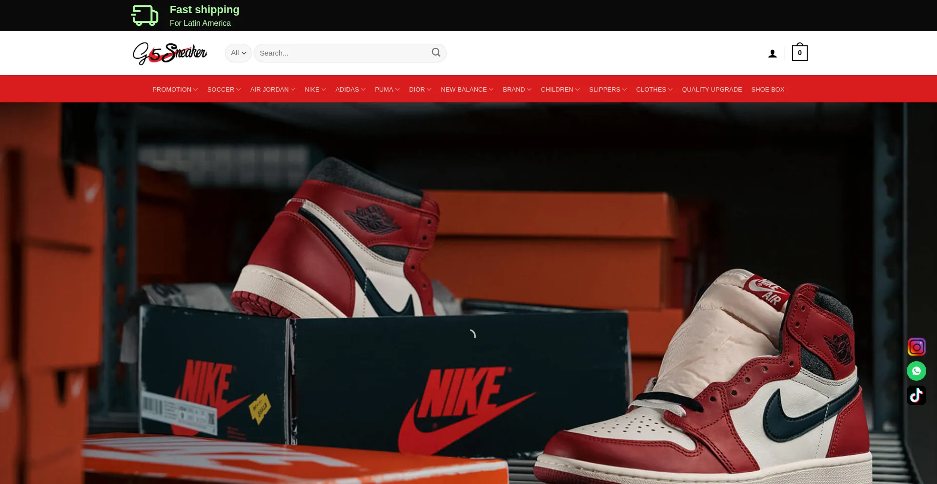 Website screenshot of G5sneaker.ru