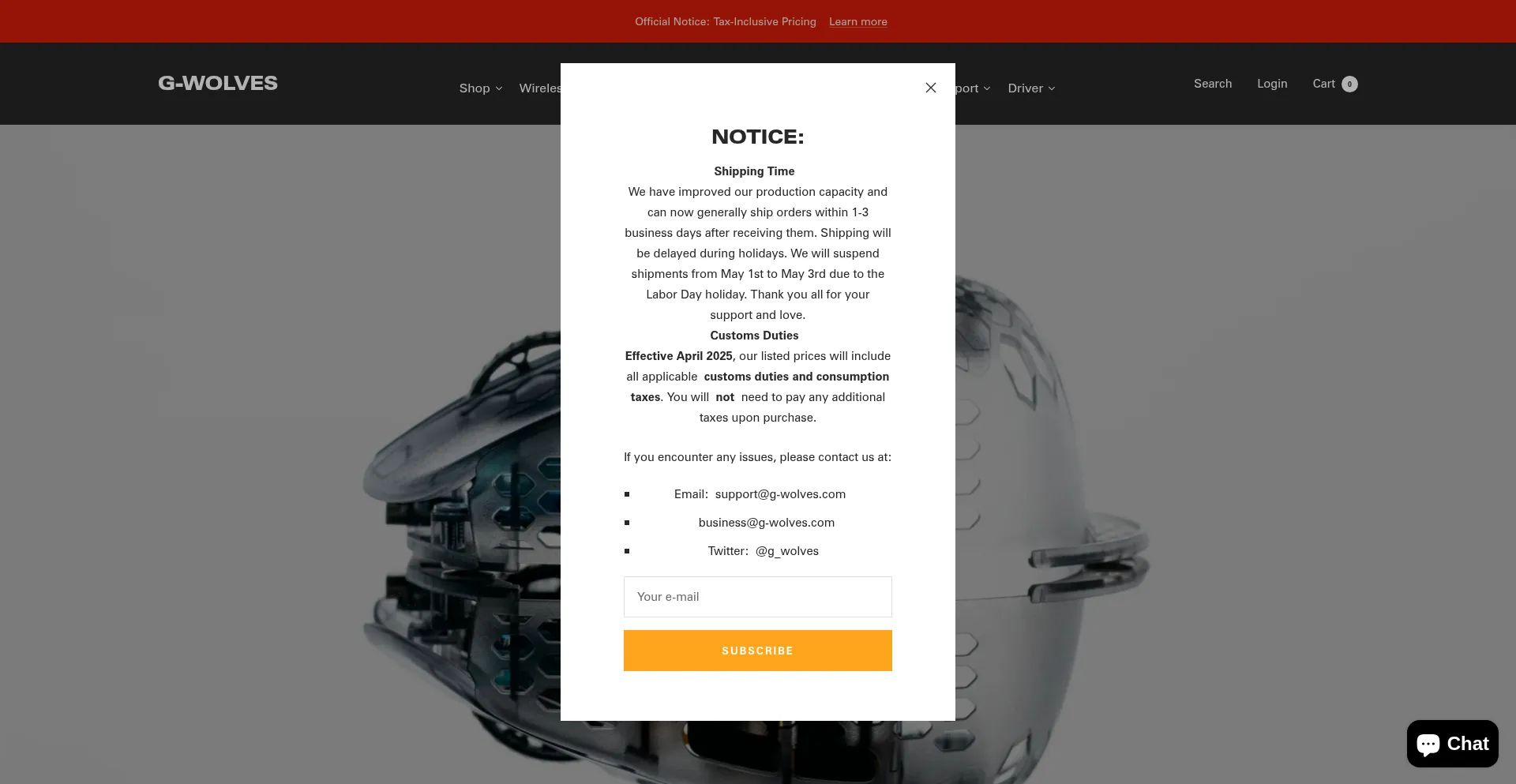 Website screenshot of G-wolves.com