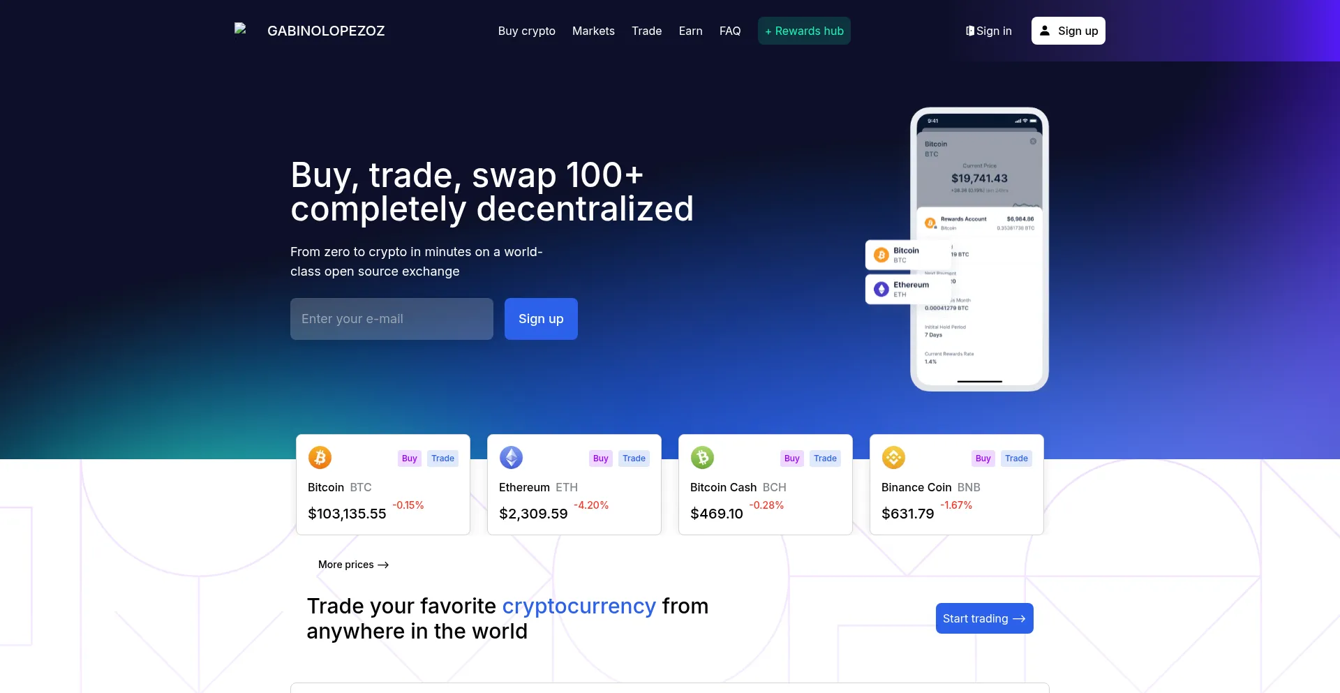 Website screenshot of Gabinolopezoz.xyz