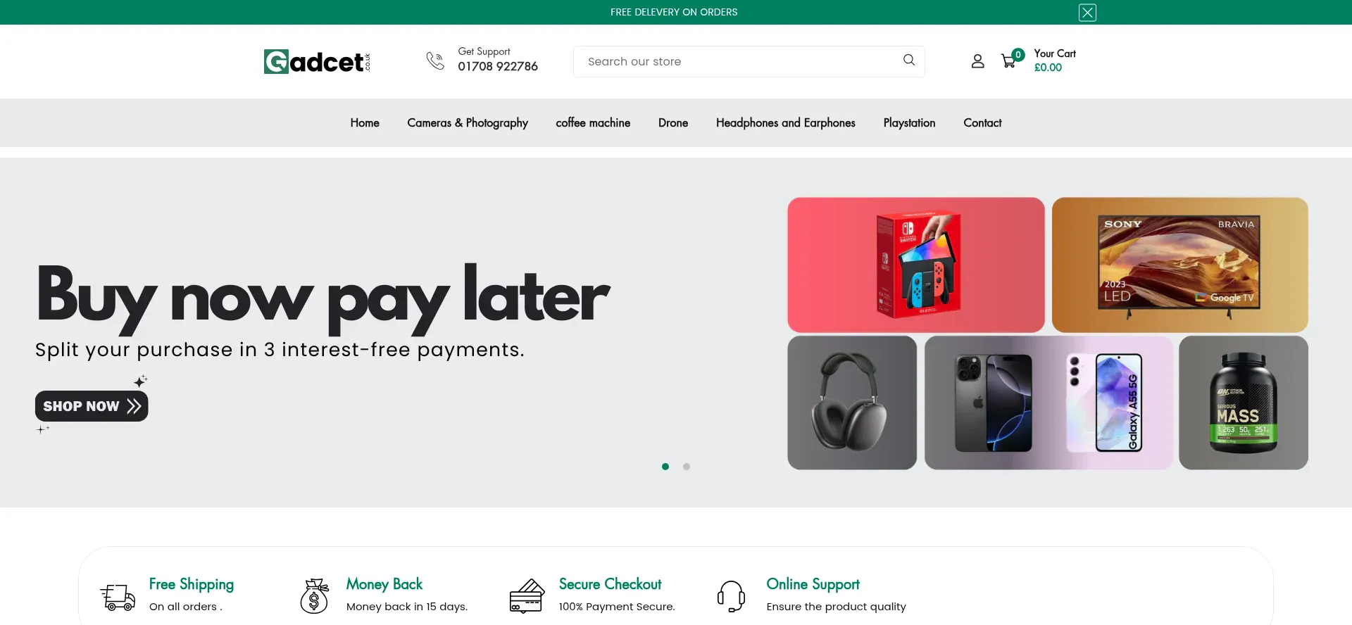 Website screenshot of Gadcet.london