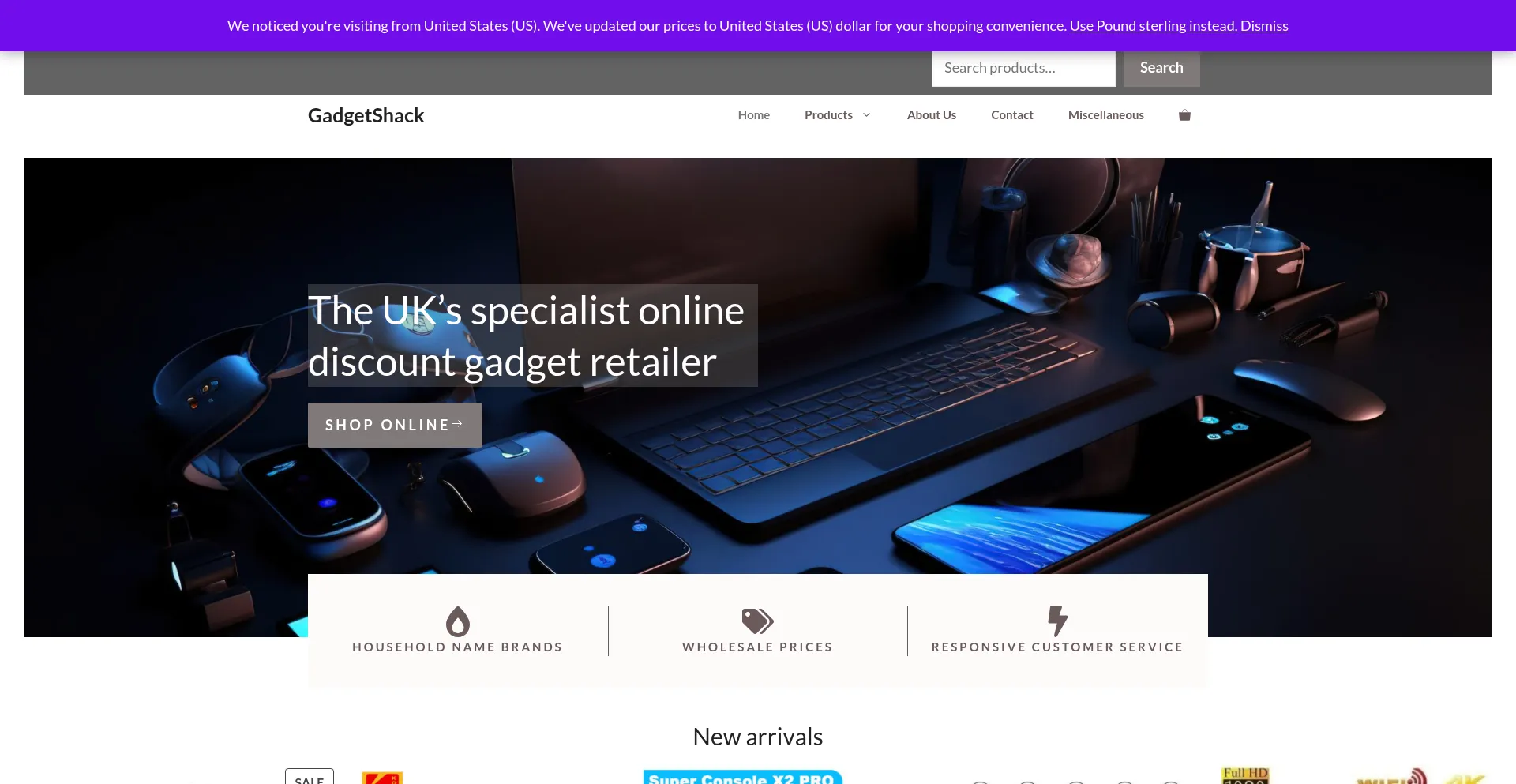 Gadgetshack.co.uk Screenshot