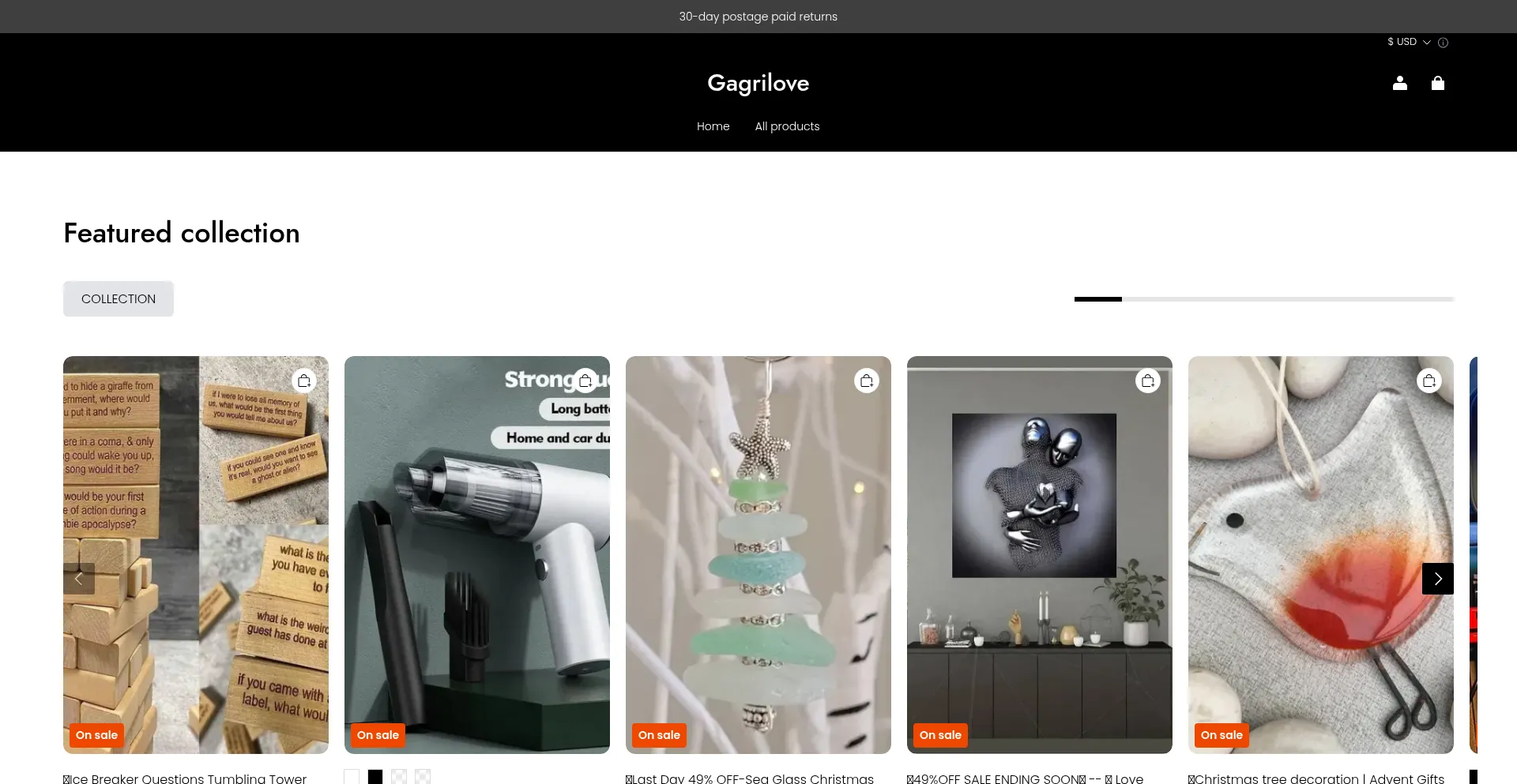 Website screenshot of Gagrilove.com