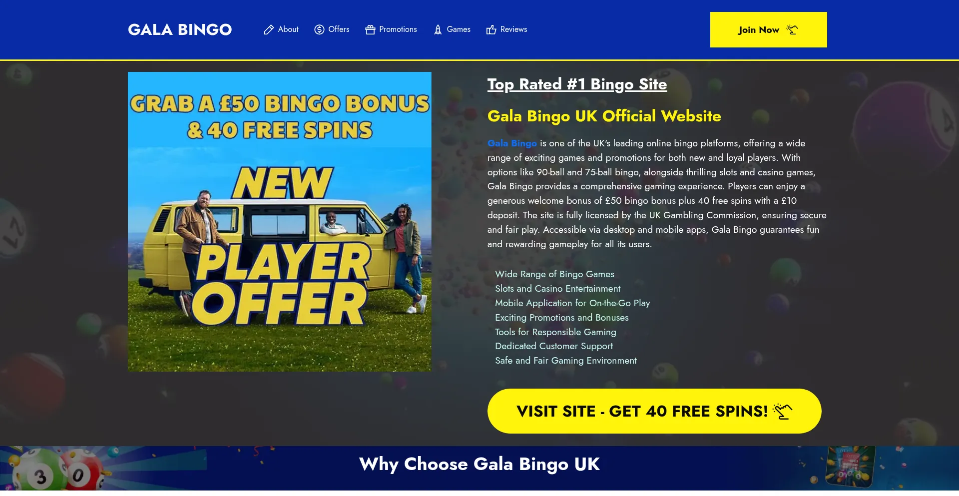 Website screenshot of Gala-bingo-uk.uk