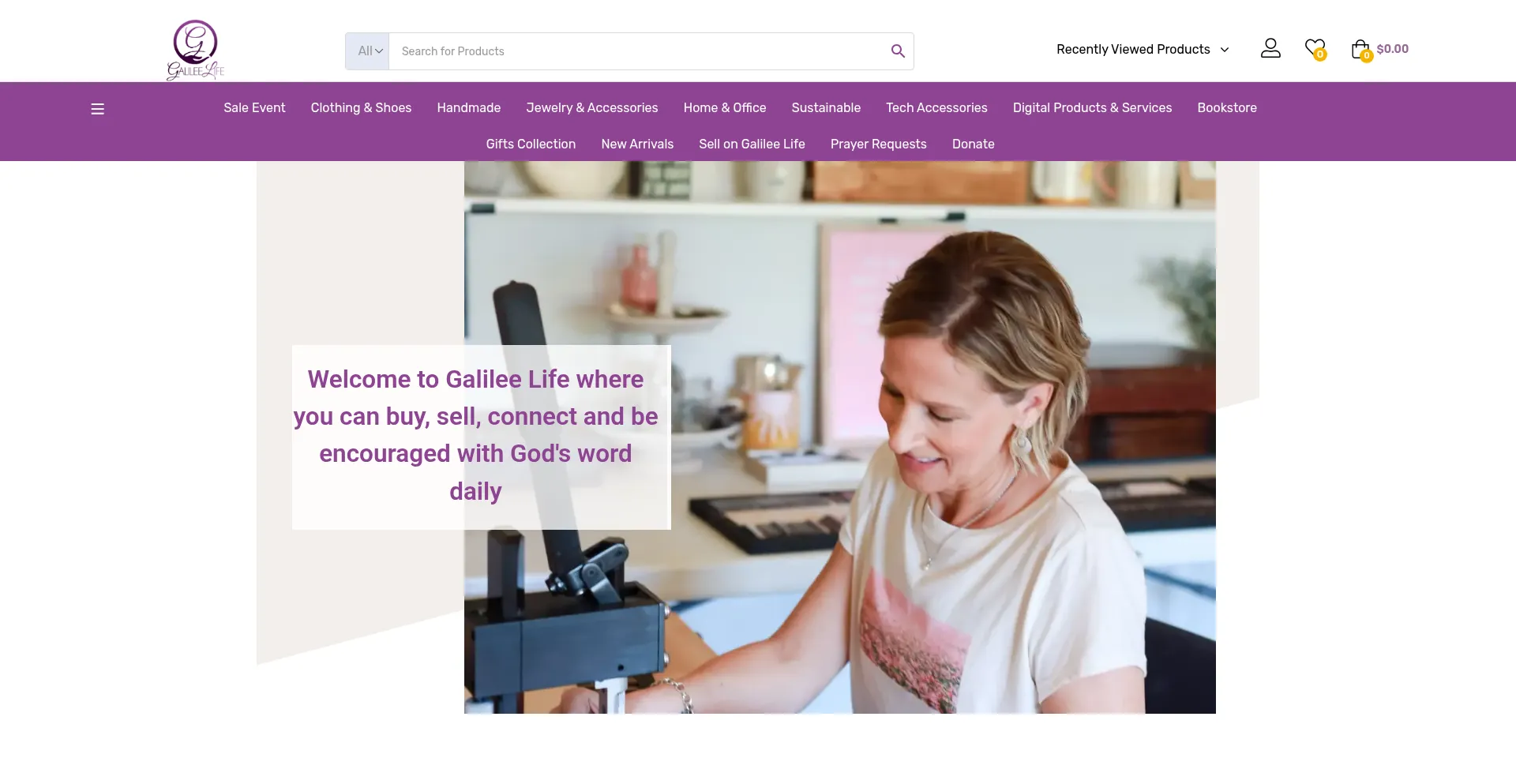 Website screenshot of Galilee-life.com