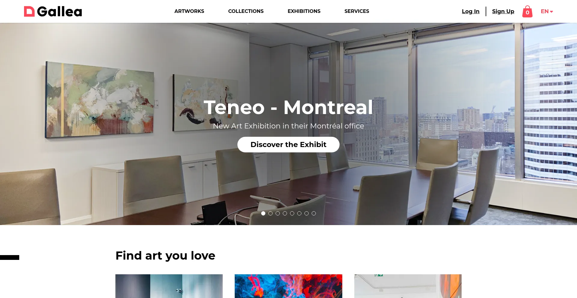 Website screenshot of Gallea.ca