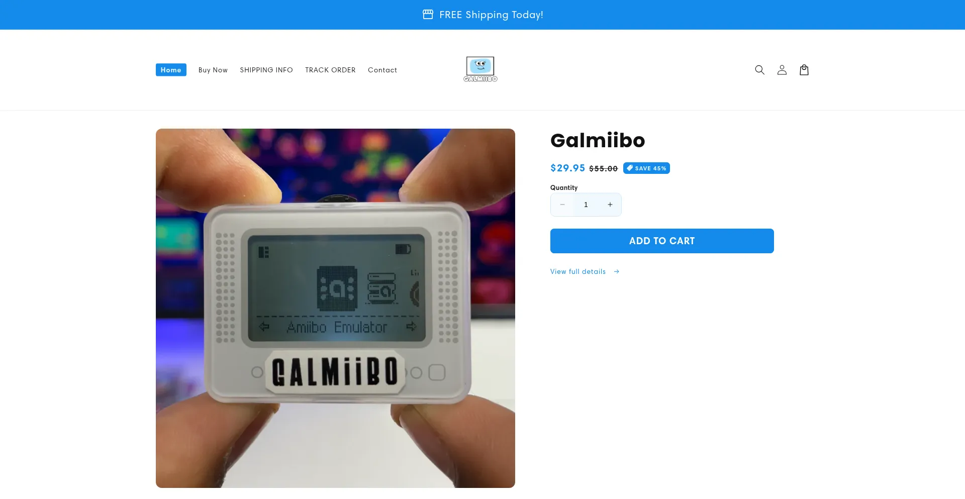 Website screenshot of Galmiibo.com