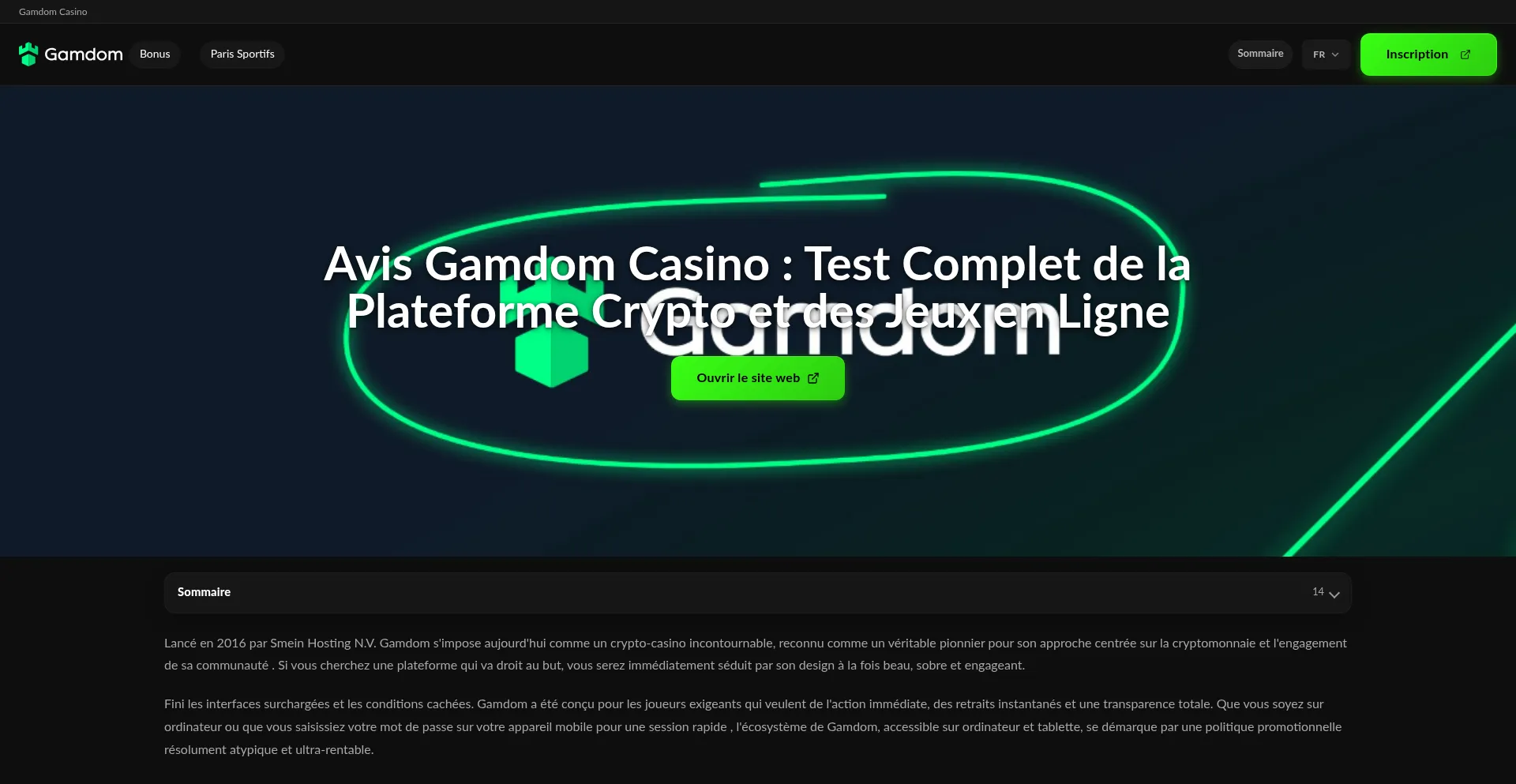 Gamdomcasino777fr.com