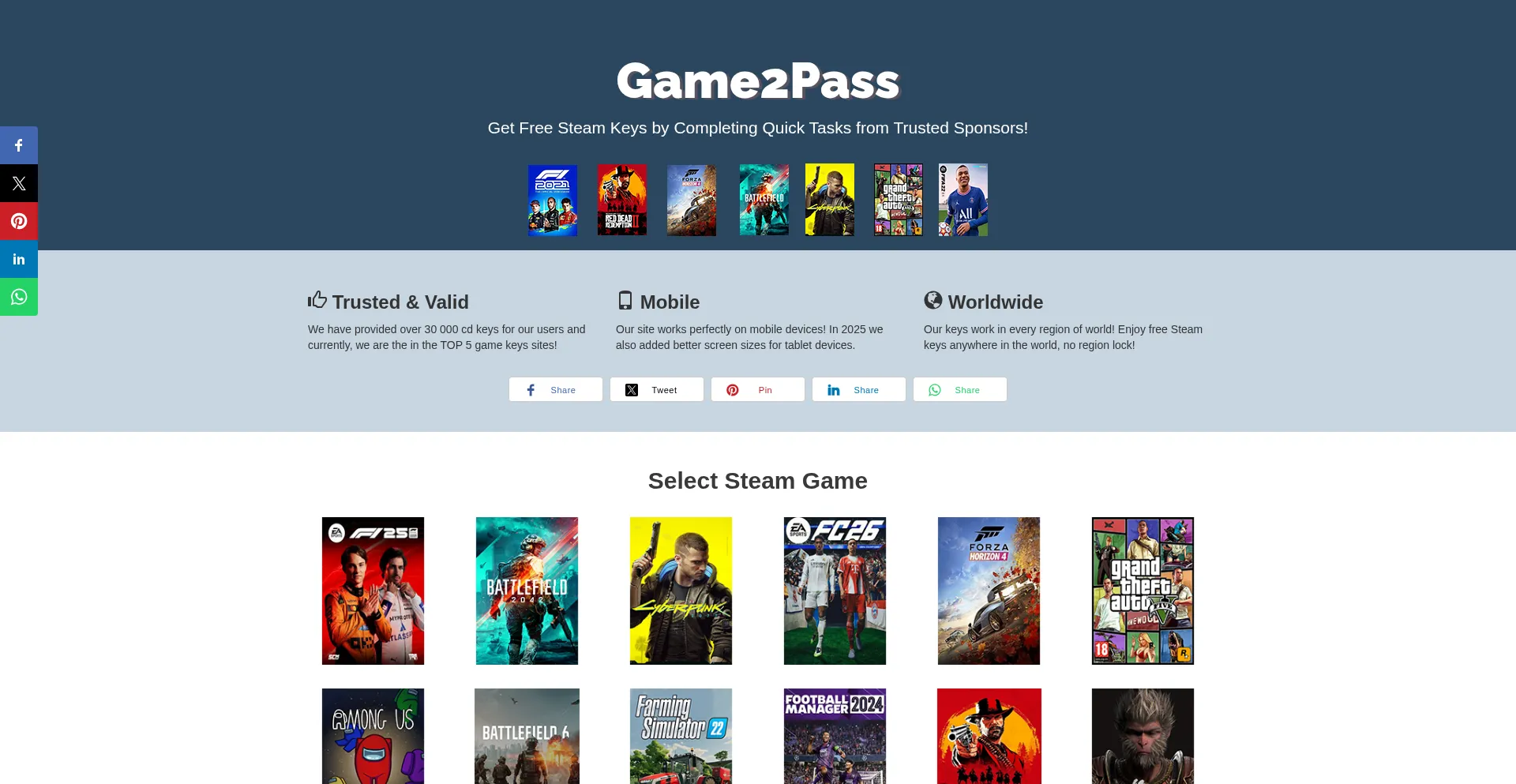 Game2pass.com Screenshot