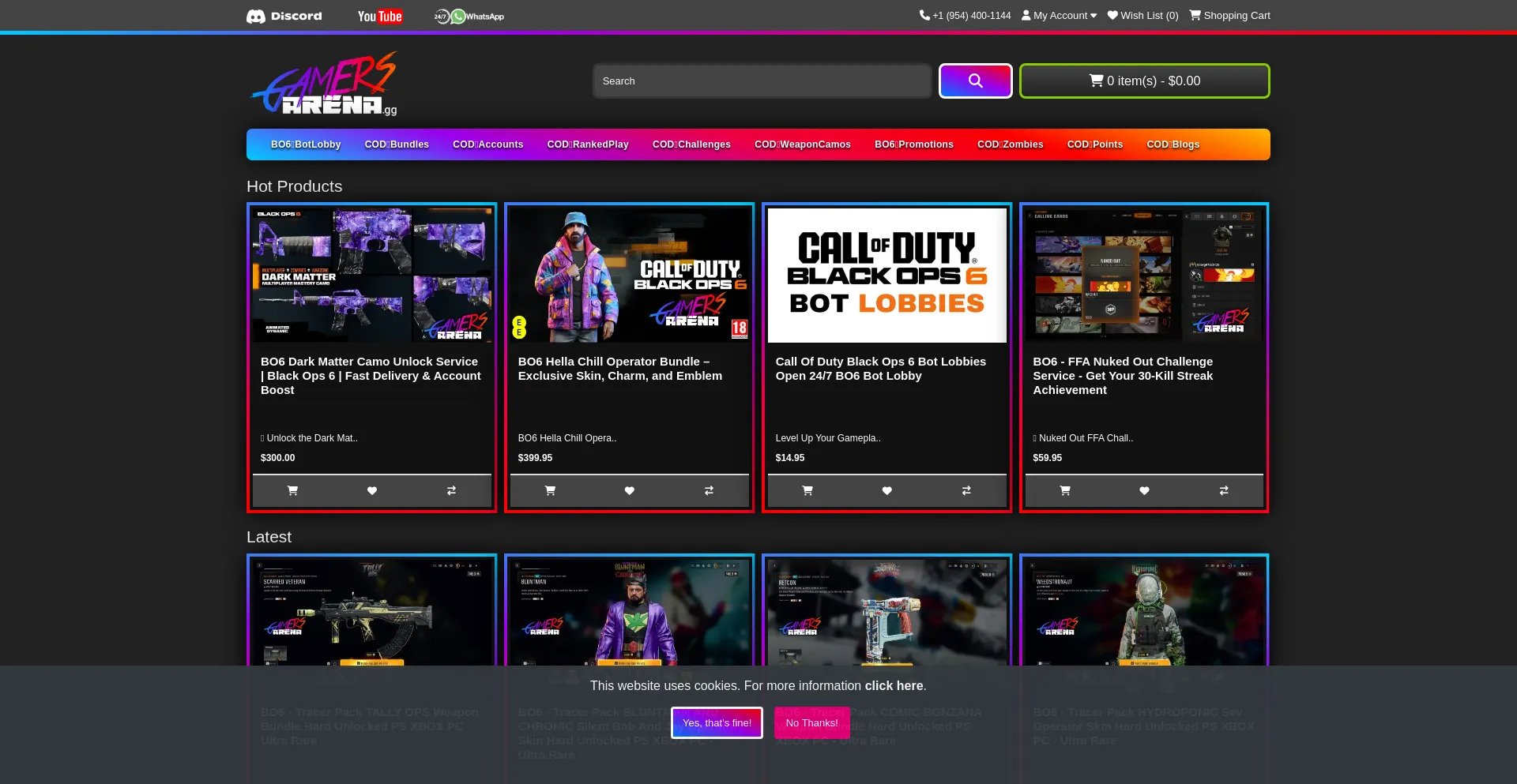 Website screenshot of Gamersarena.gg