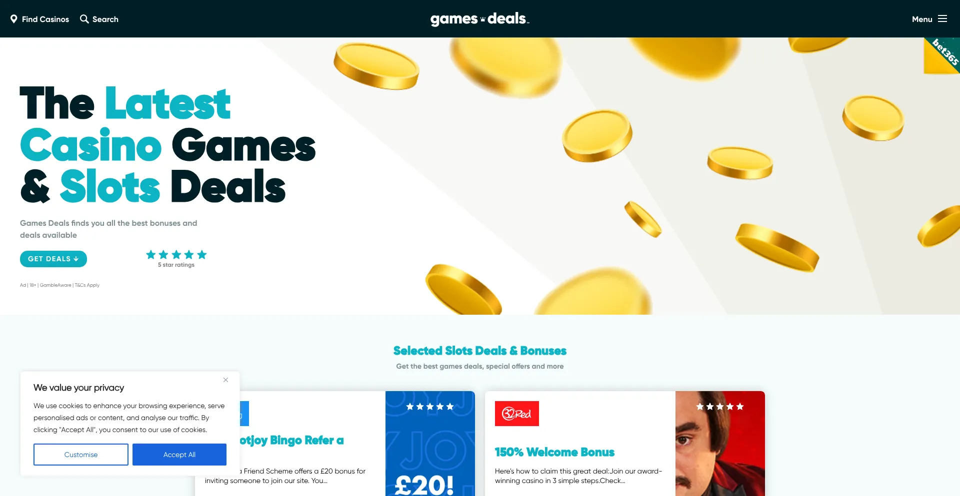Website screenshot of Games-deals.com