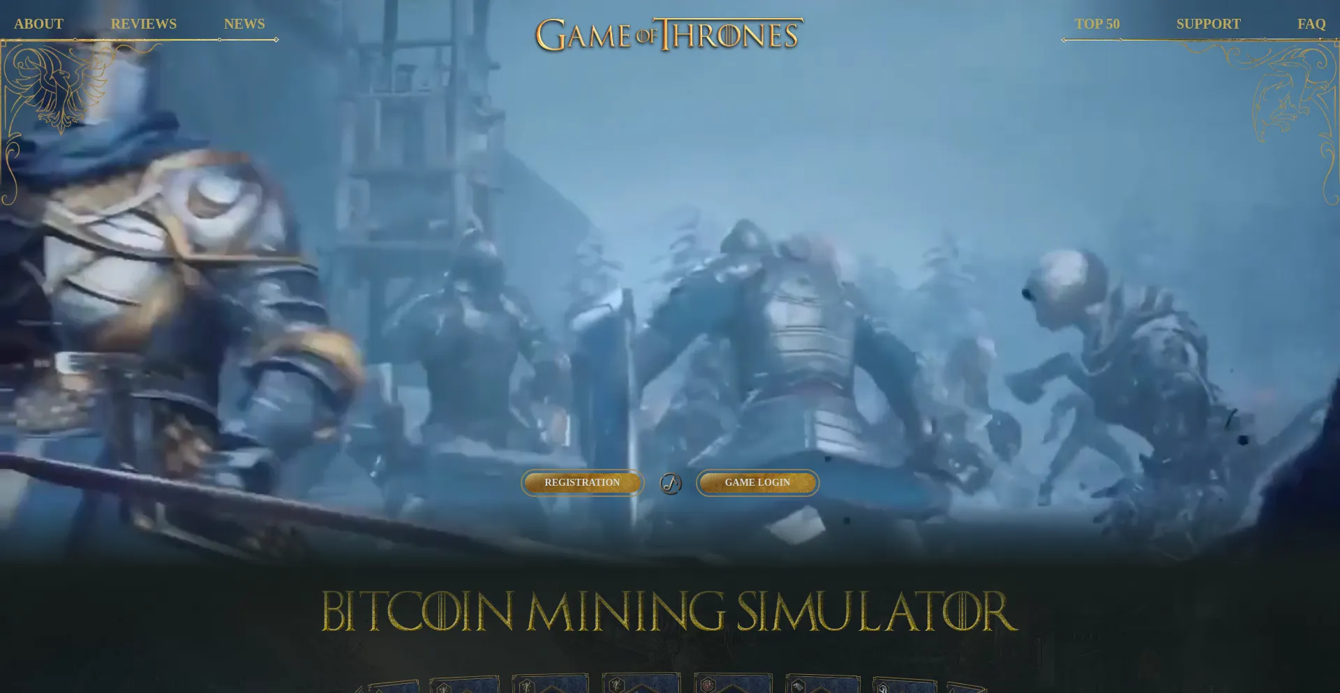 Website screenshot of Games-of-thrones.com