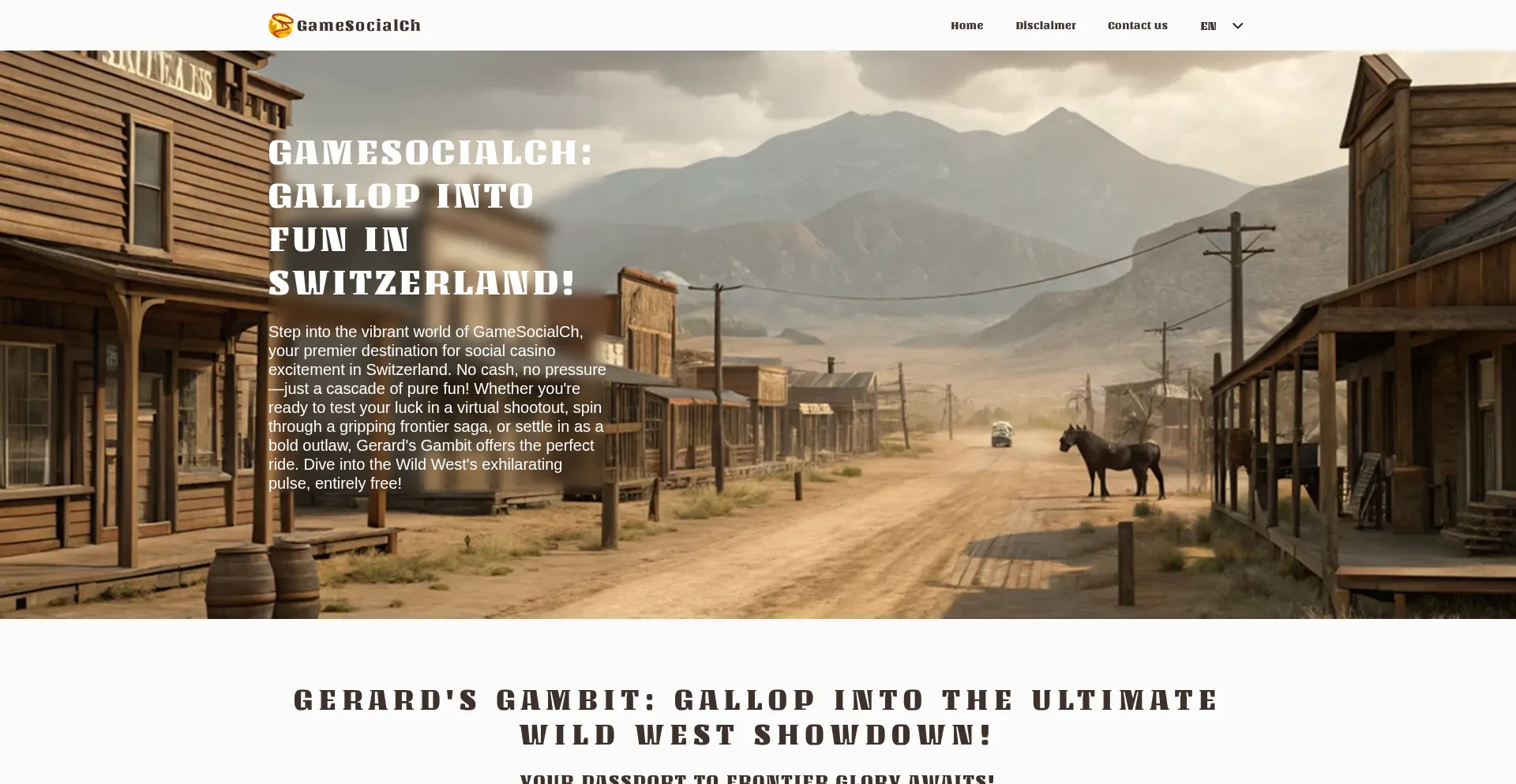 Website screenshot of Gamesocialch.com