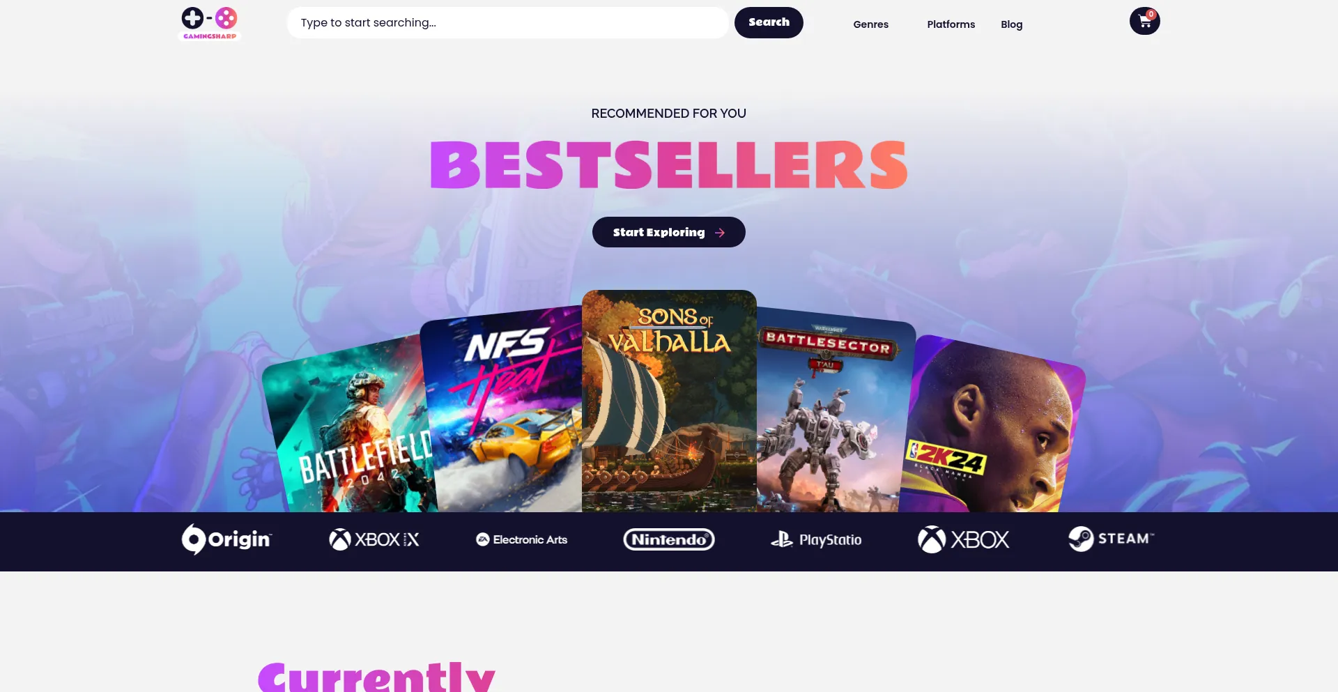 Website screenshot of Gamingsharp.online
