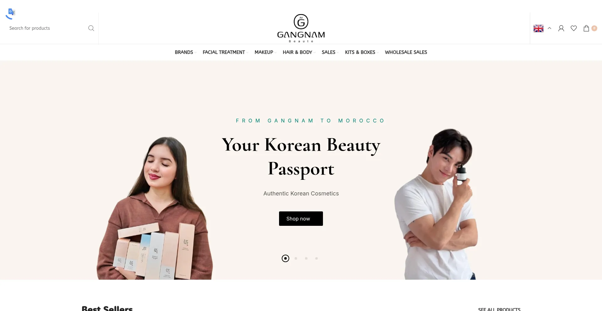 Website screenshot of Gangnambeaute.com