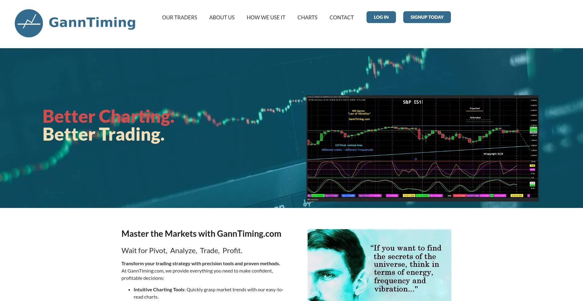 Website screenshot of Ganntiming.com