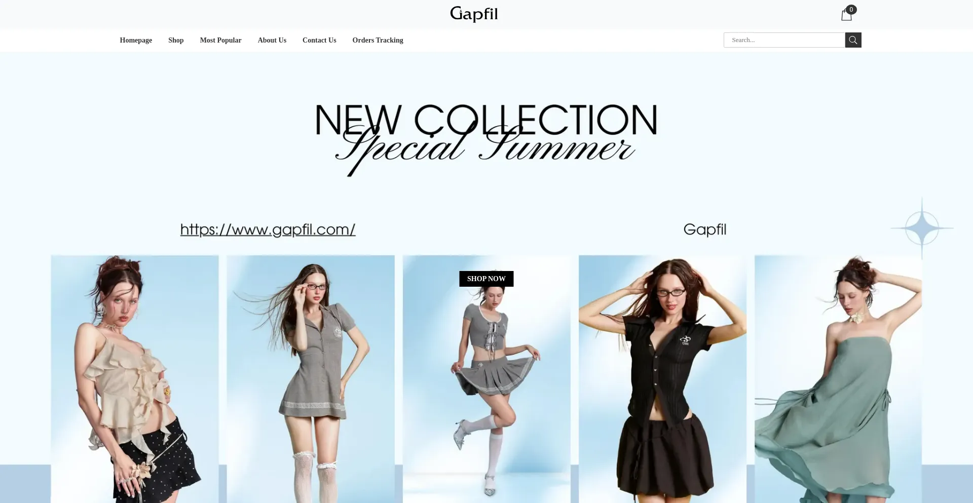 Website screenshot of Gapfil.com