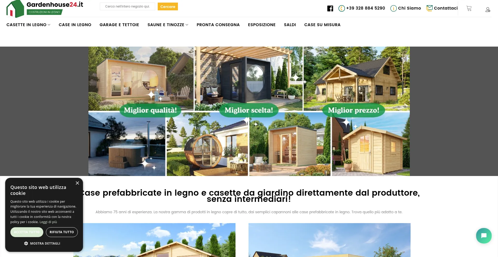 Website screenshot of Gardenhouse24.it