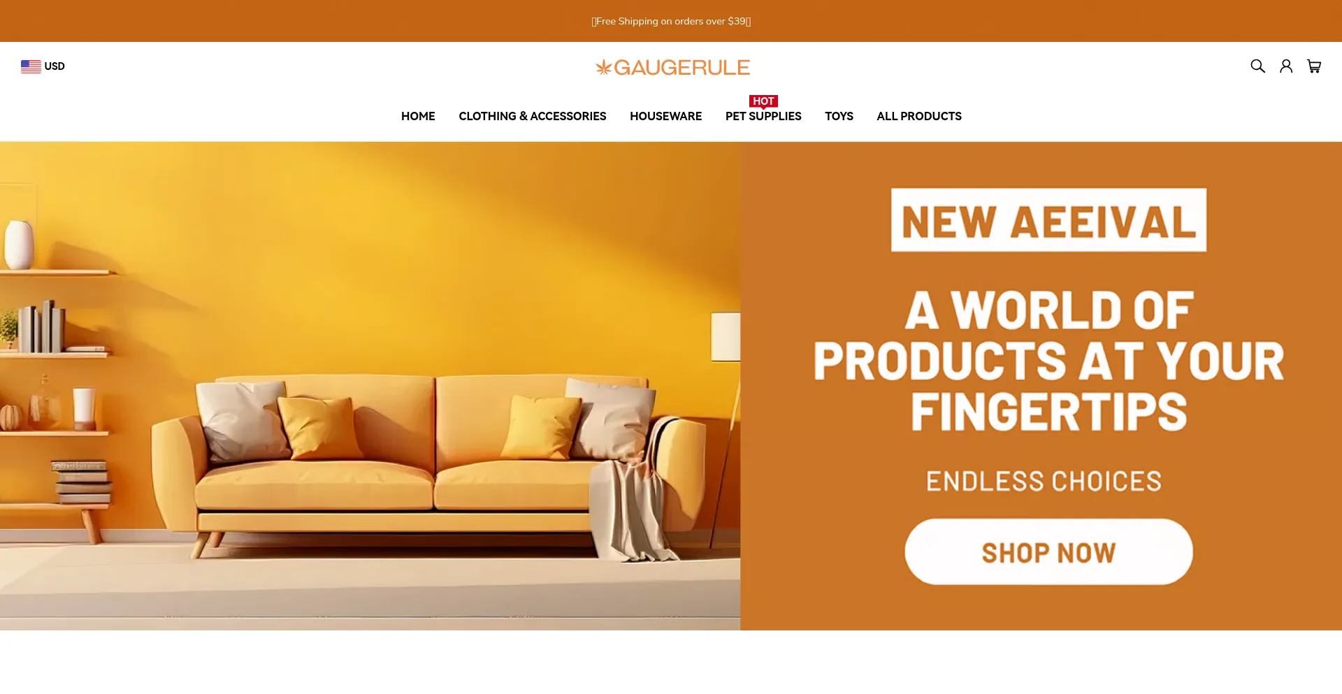 Website screenshot of Gaugerule.com