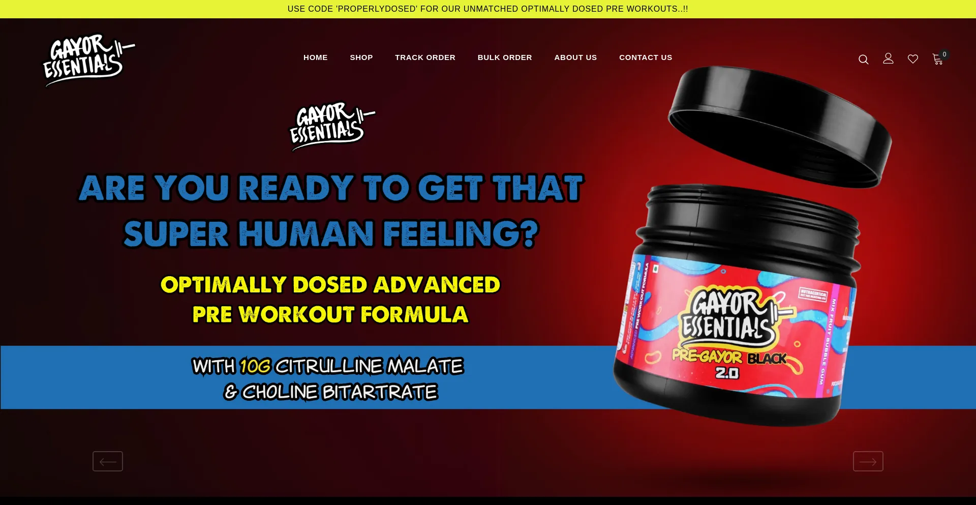 Website screenshot of Gayoressentials.in