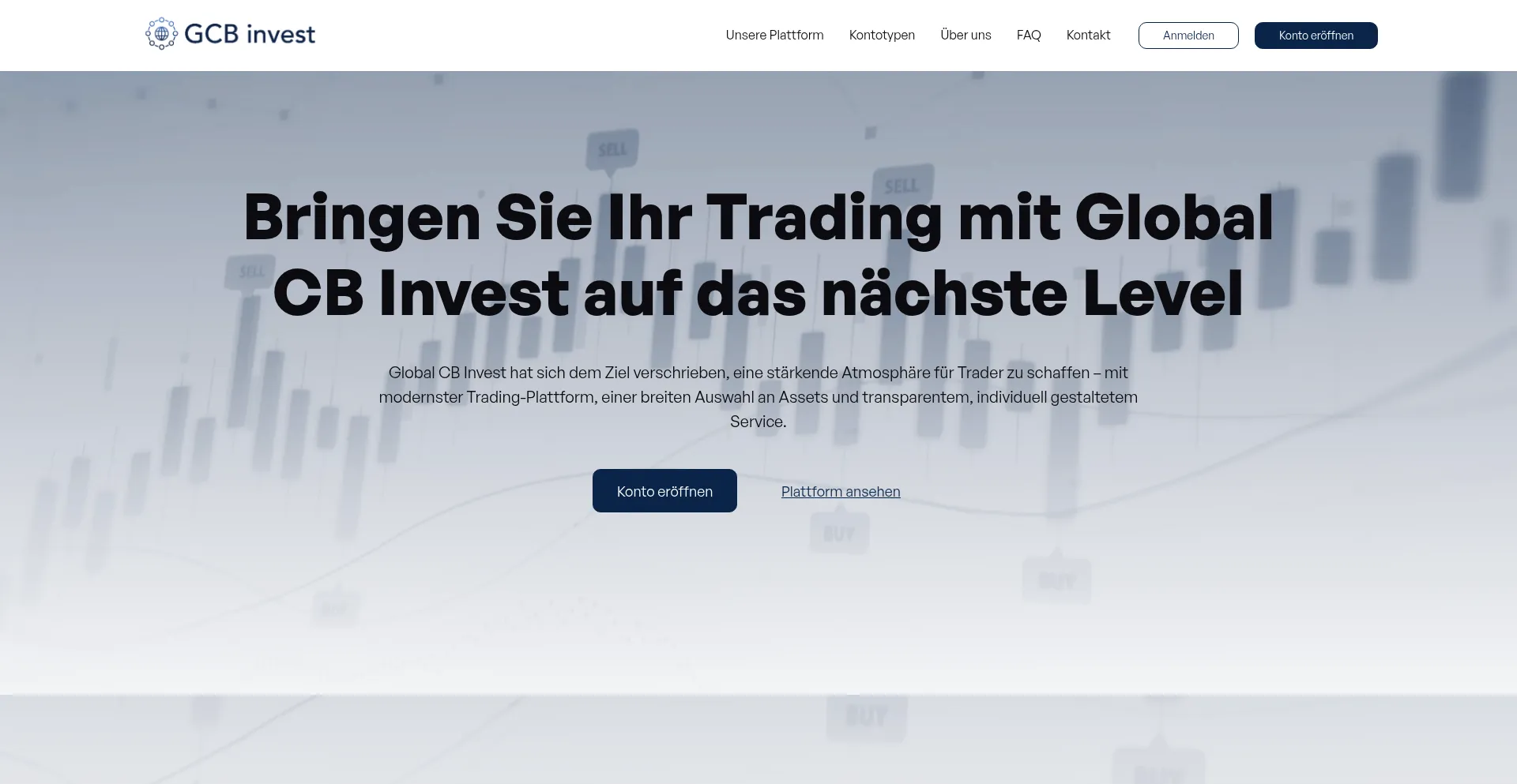 Website screenshot of Gcb-invest.com