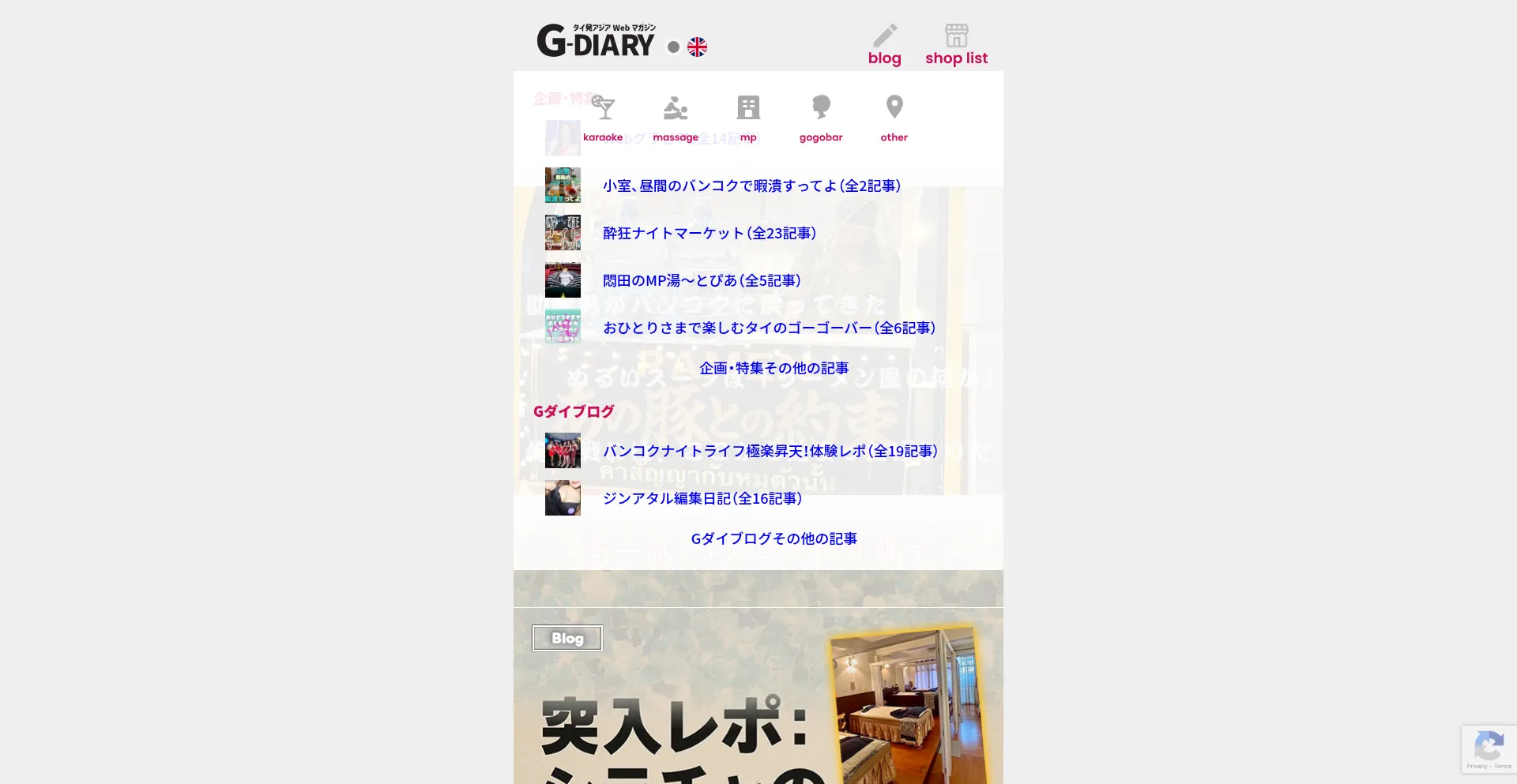 Website screenshot of Gdiary.com