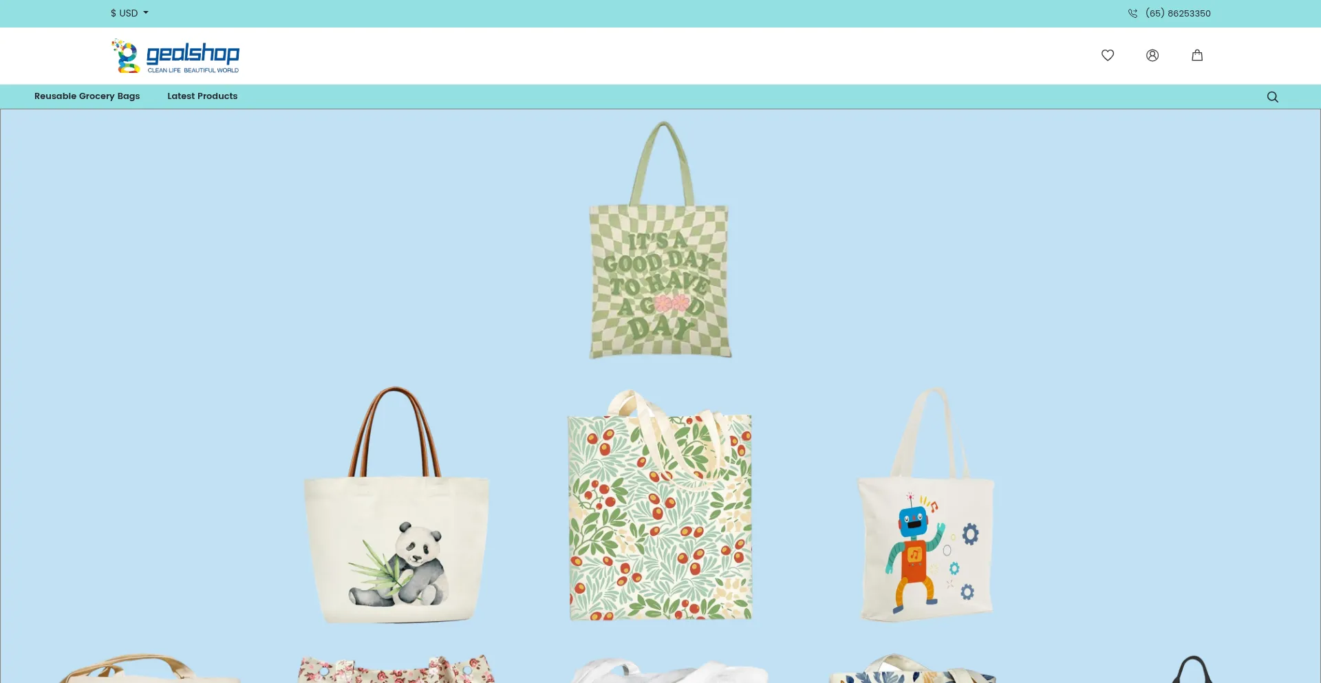Website screenshot of Gealshop.com