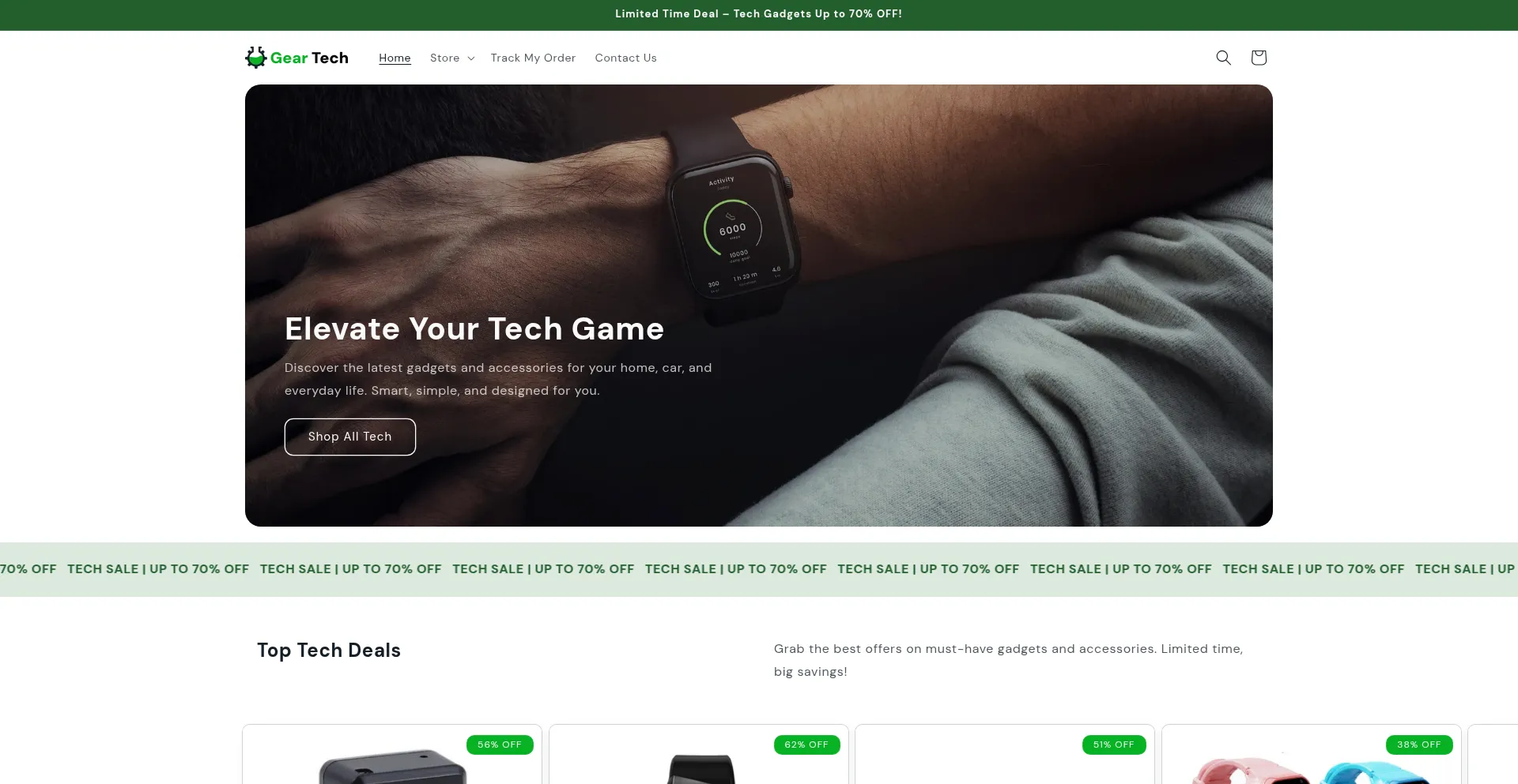 Website screenshot of Gear-tech.co.uk