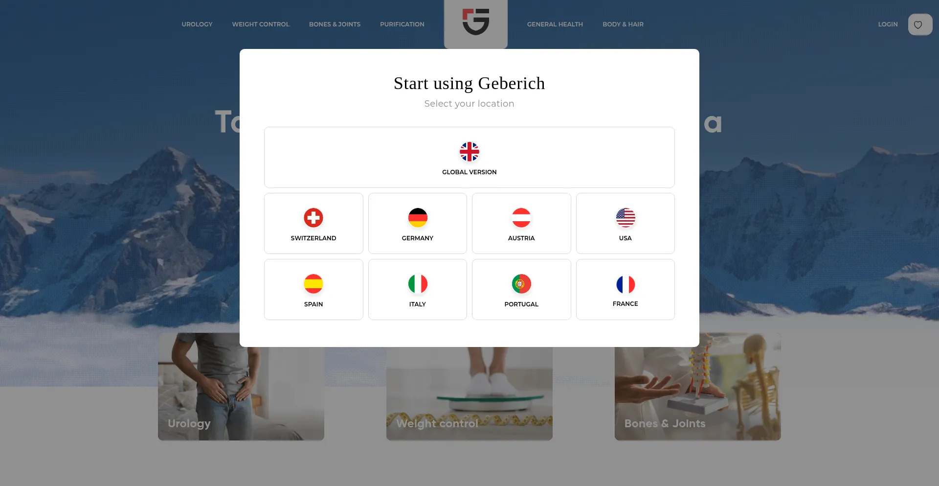 Website screenshot of Geberich.com