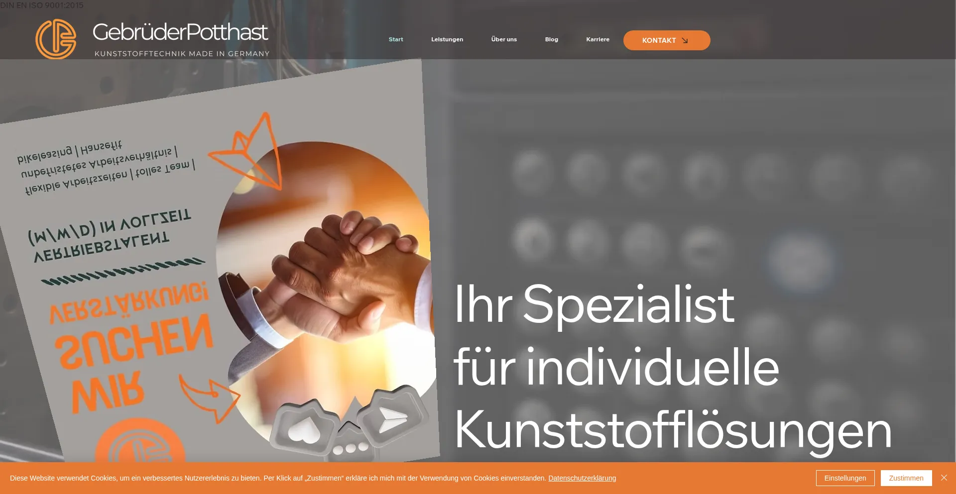 Website screenshot of Gebruederpotthast.de