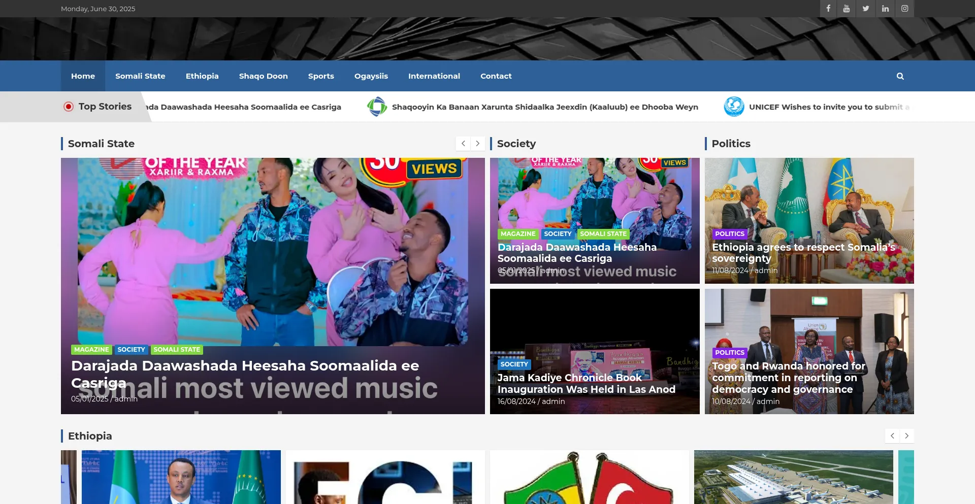 Website screenshot of Geedkanabada.com