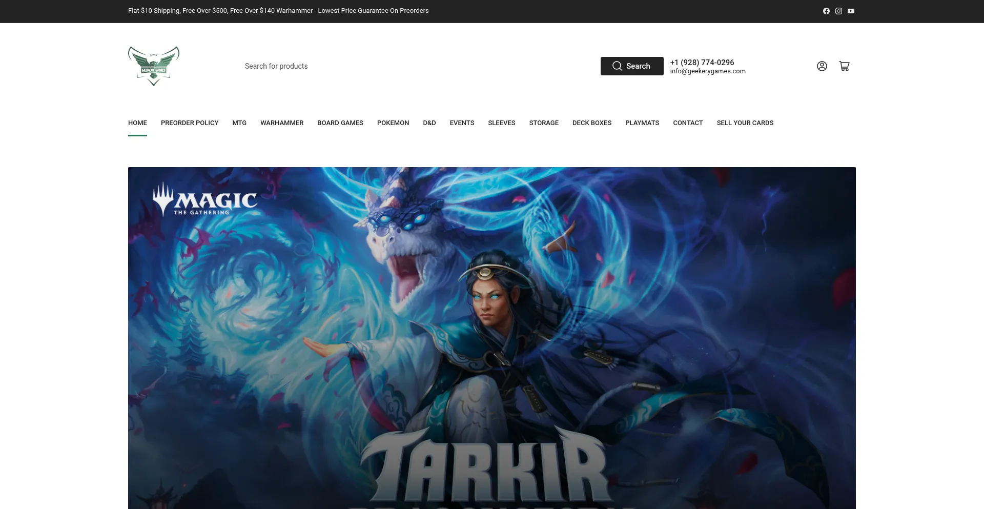 Website screenshot of Geekerygames.com
