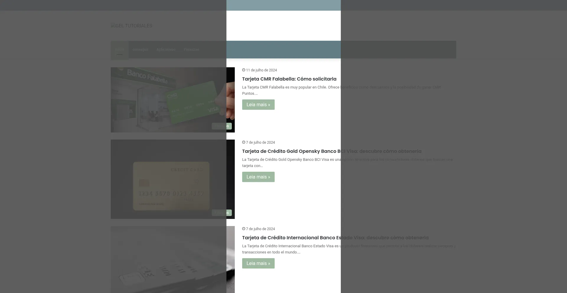Website screenshot of Geltutoriais.org