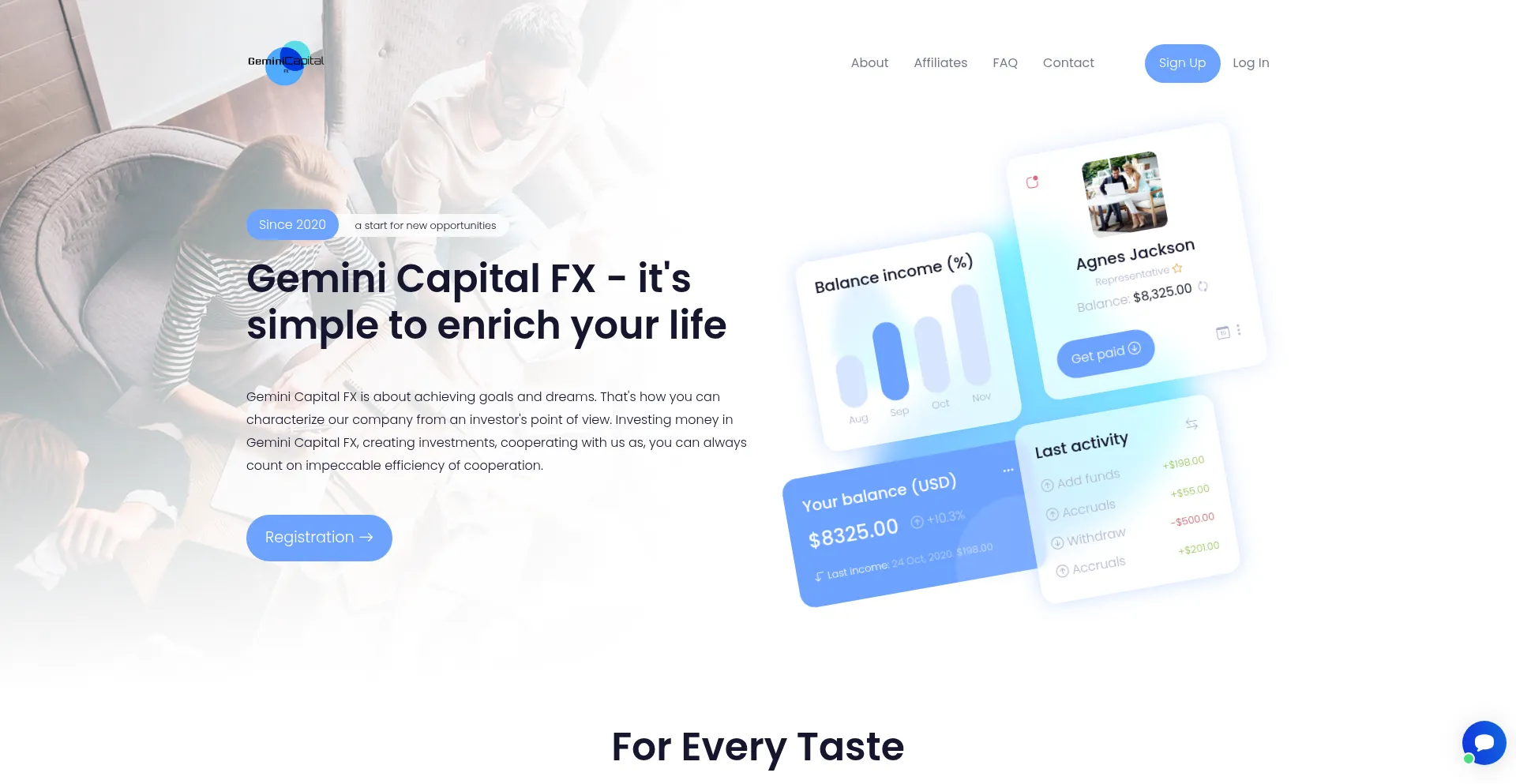 Website screenshot of Geminicapitalfx.ltd