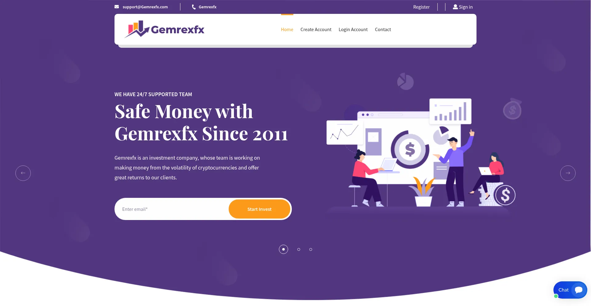 Website screenshot of Gemrexfx.com