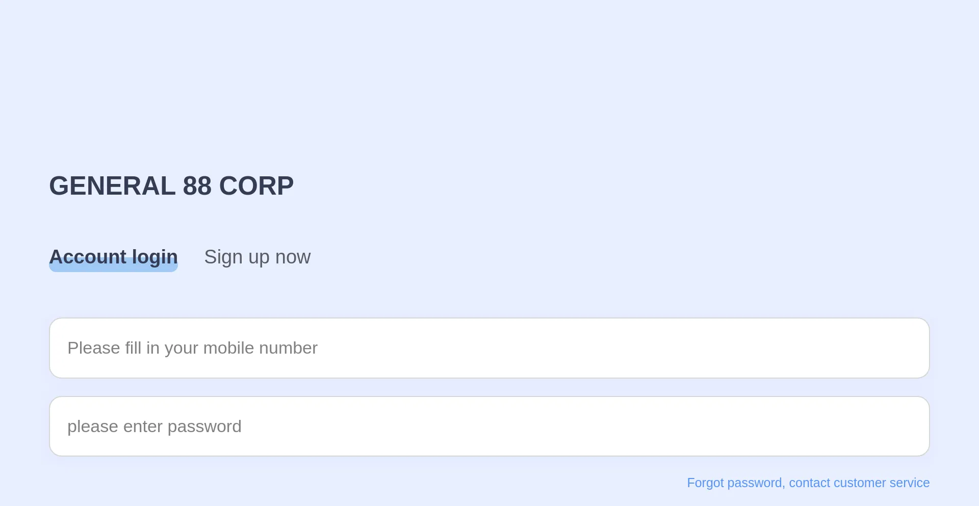 Website screenshot of General88corp.com