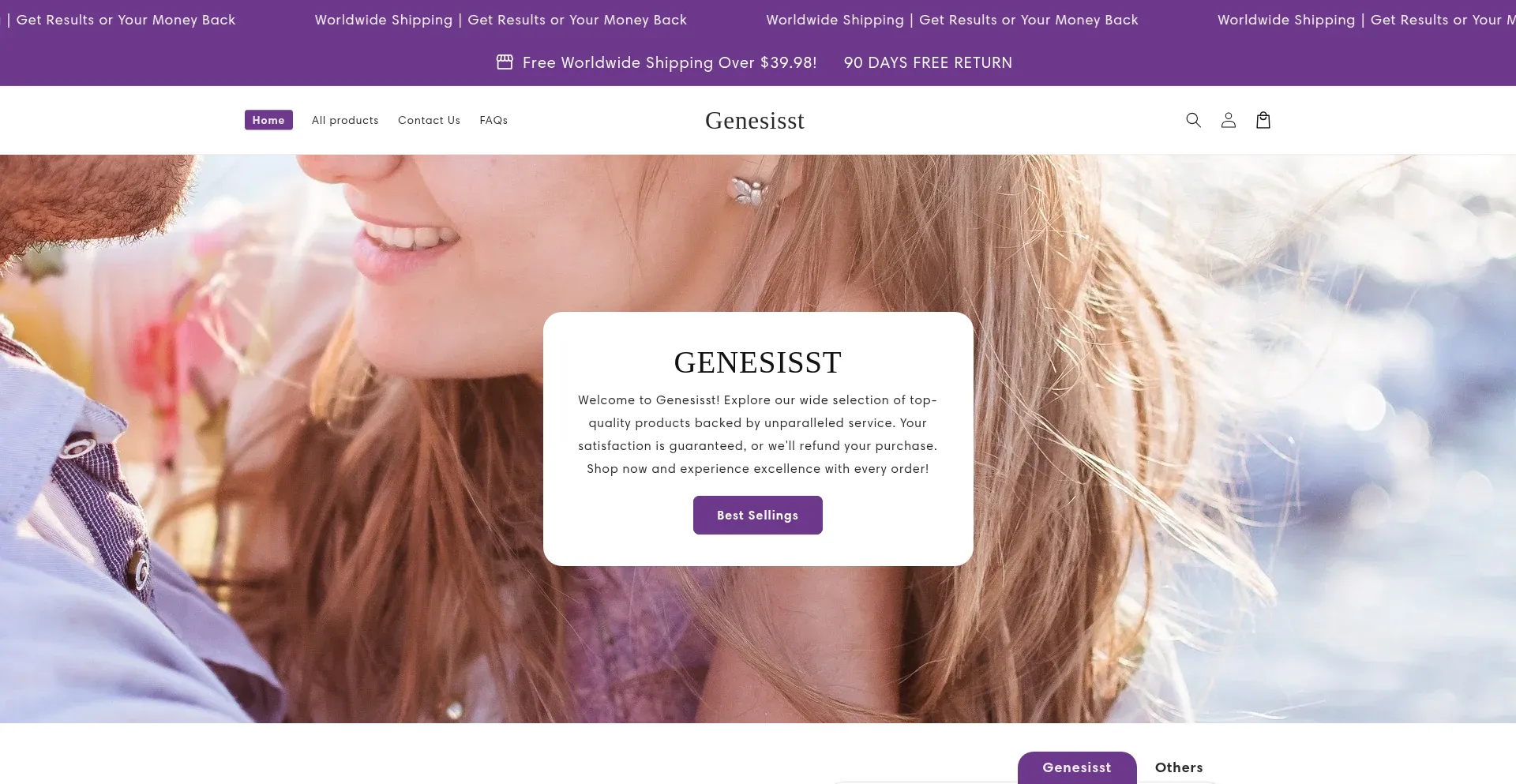 Website screenshot of Genesisst.com