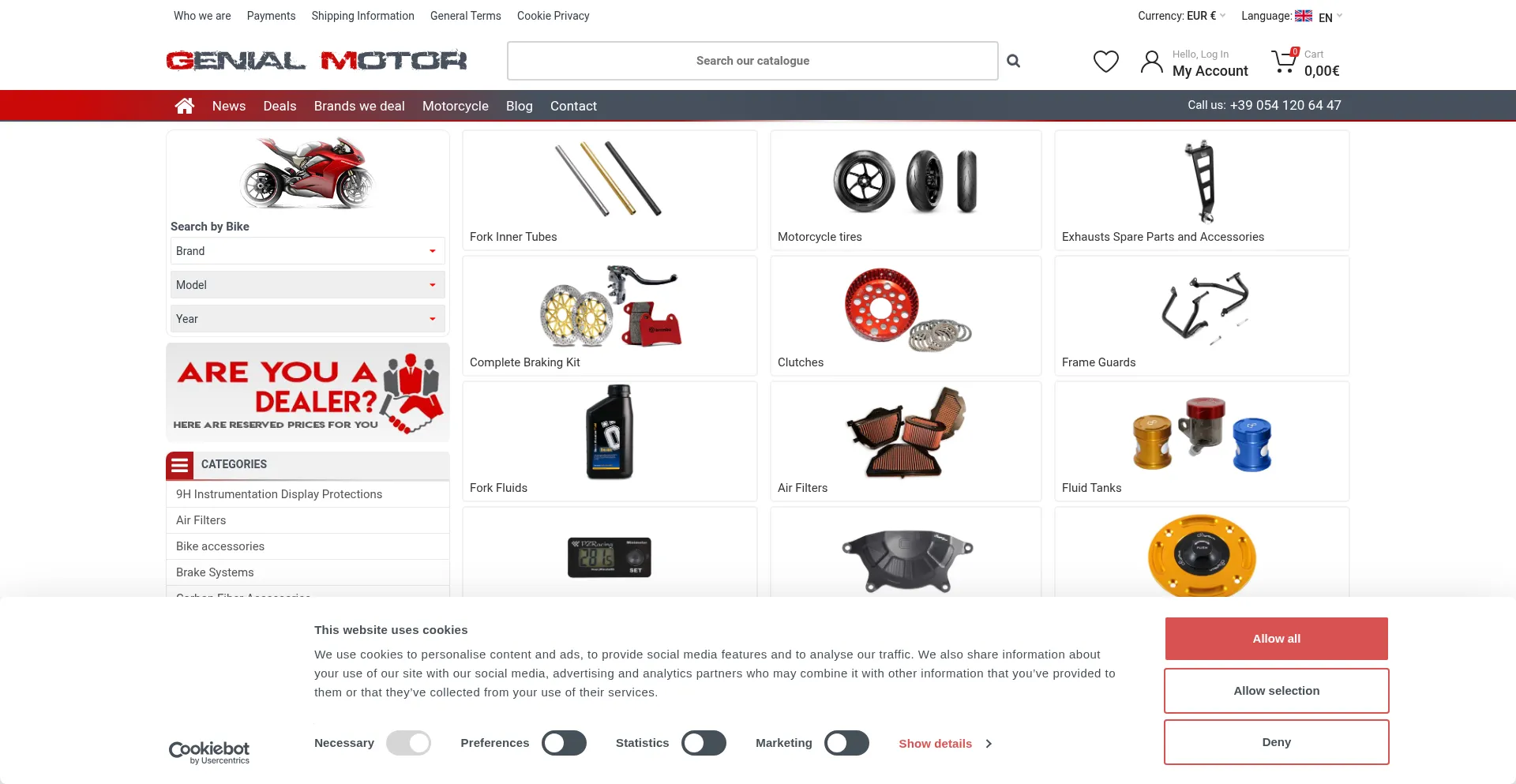 Website screenshot of Genialmotor.it